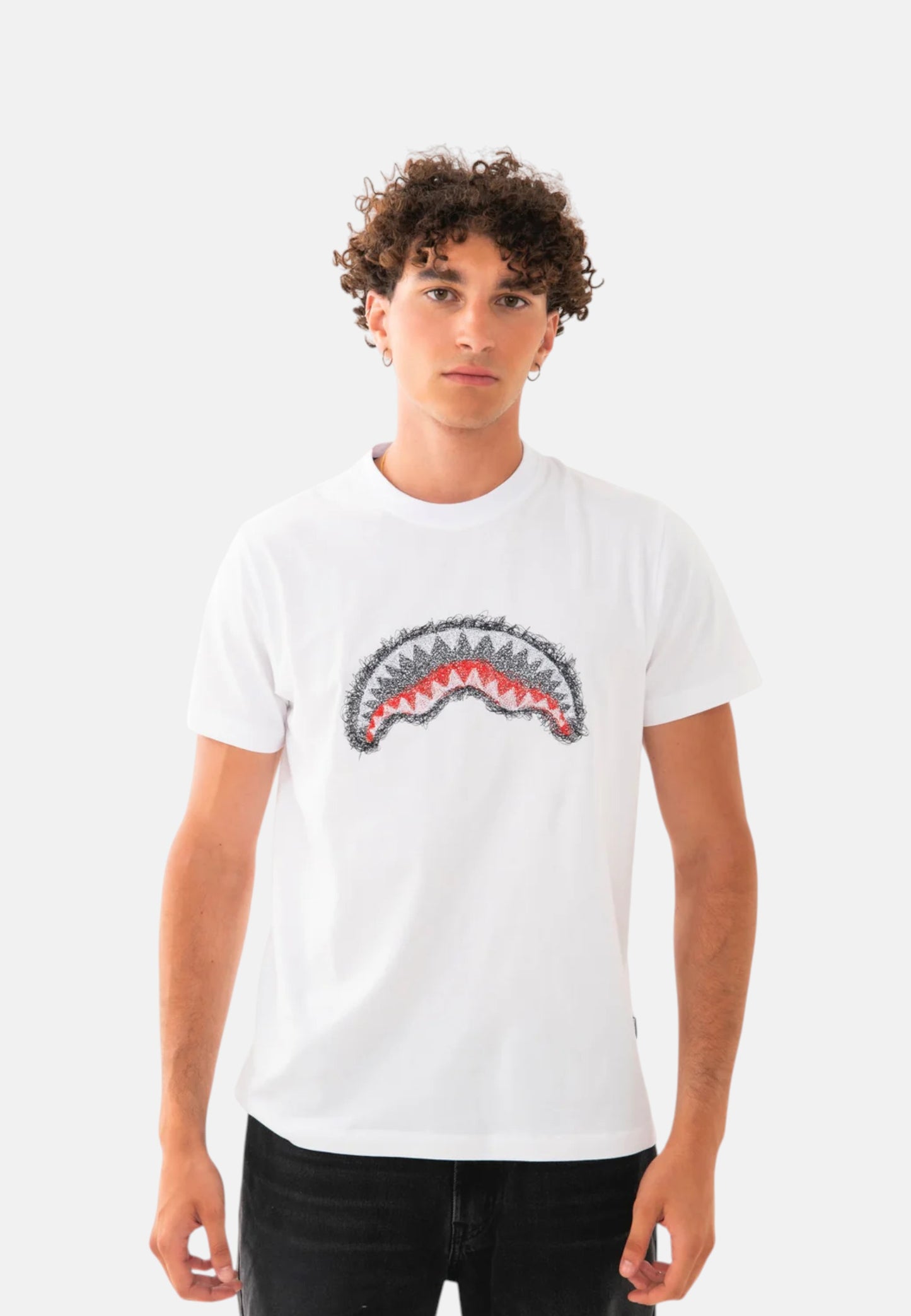 T-Shirt Manica Corta Uomo Sprayground  Scribble Embroidery Shark Reg SP862