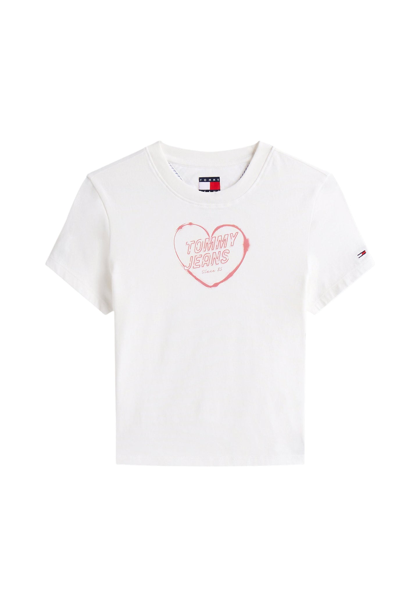 T-Shirt Manica Corta Donna Tommy Jeans  Tjw Slim Sh Heart DW0DW21390