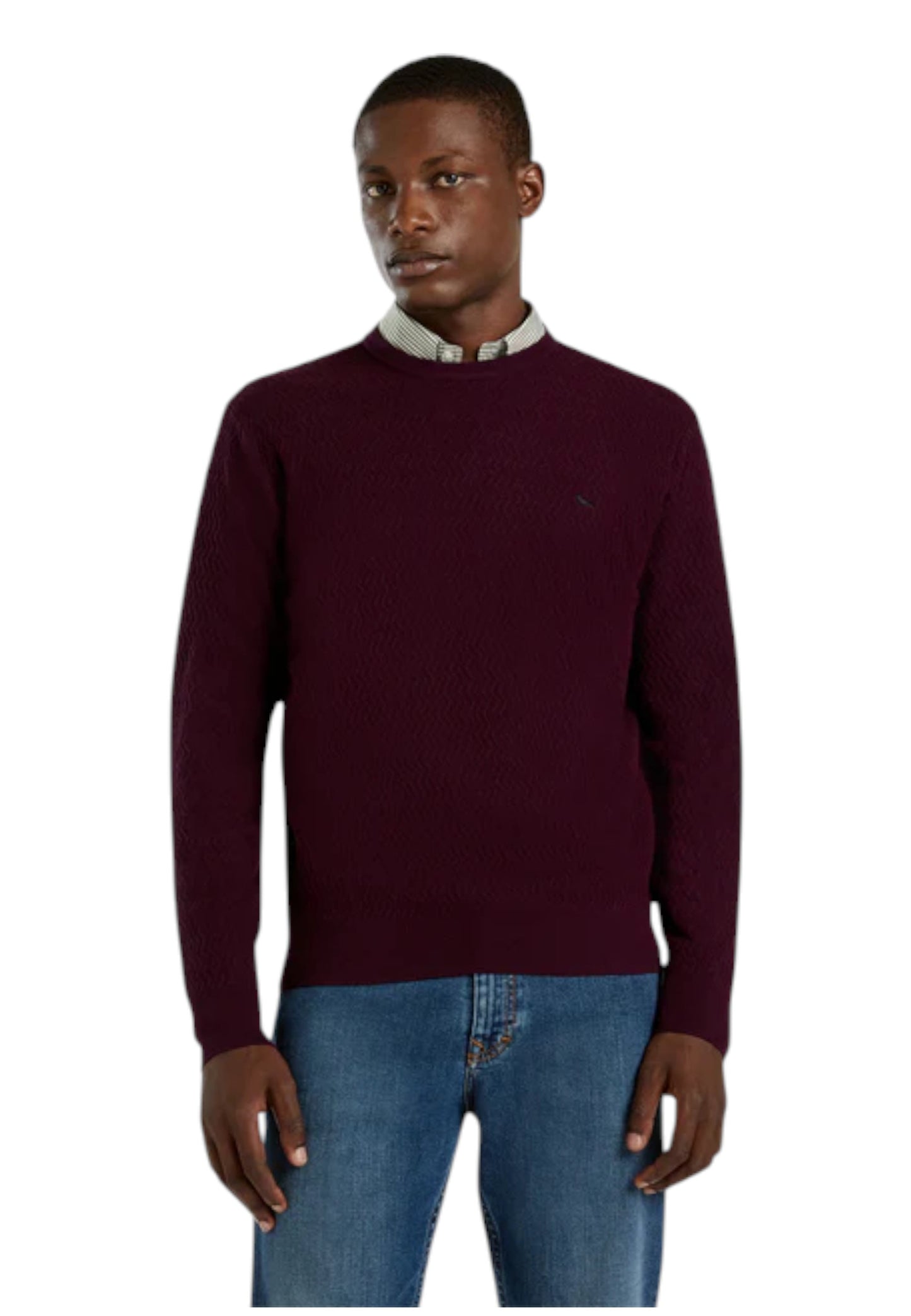 Maglione A Girocollo Uomo Harmont & Blaine Pull Righe Spina Di Pesce  HRP826030788