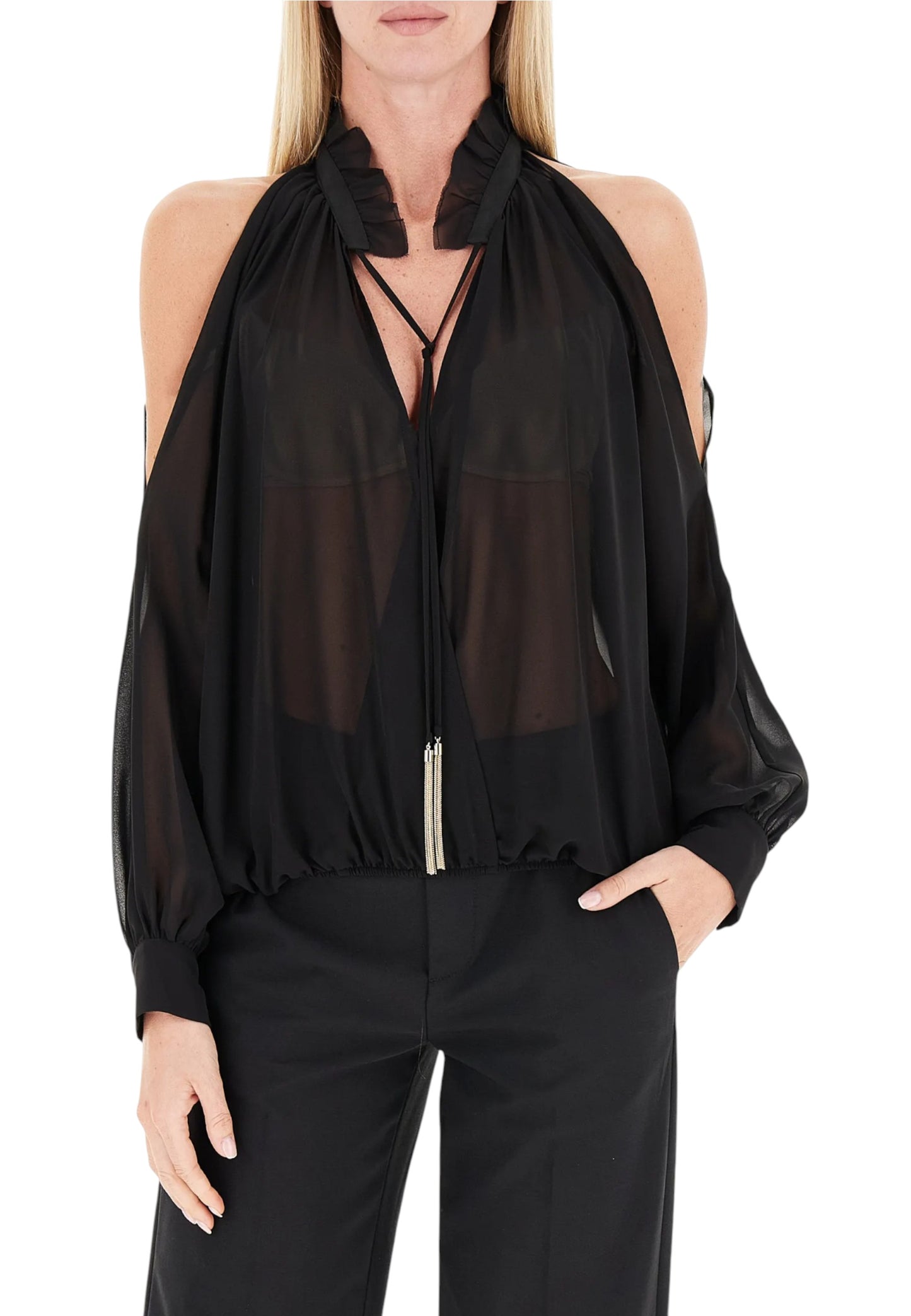 Blusa Manica lunga Donna Liu Jo Con Cut-Out  CF5396TS869