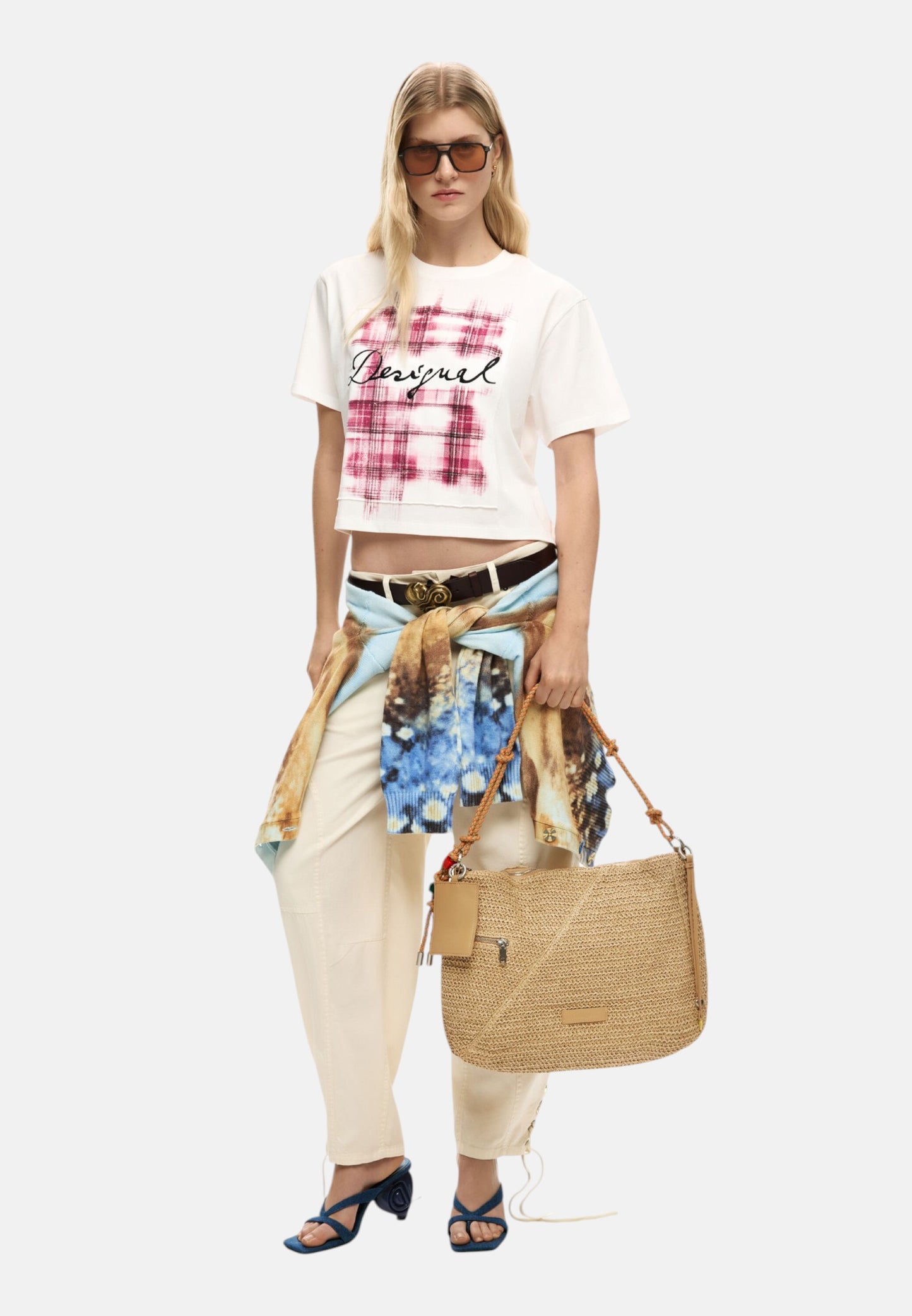 Borsa A Spalla Donna Desigual  Half Logo Raffia Leiria 26SAXO04