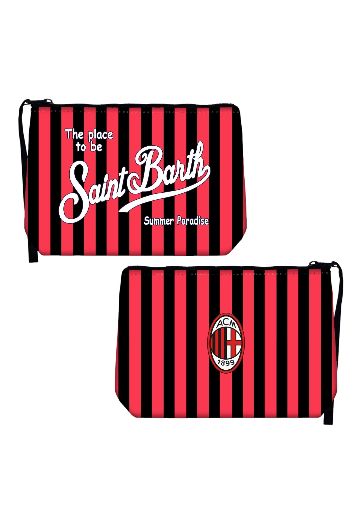 Pochette  Donna Mc2 Saint Barth Milan Stripes Rossoneri Aline ALIN001