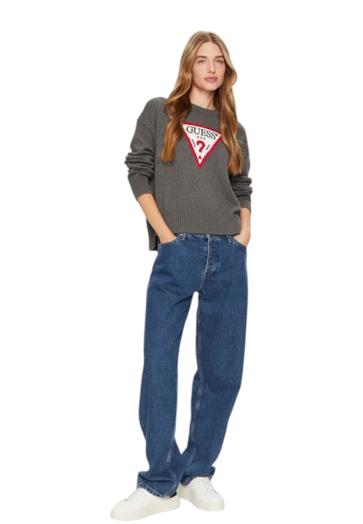 Maglione A Girocollo Donna Guess  Gj Big Triangle W4BR12Z3HM1