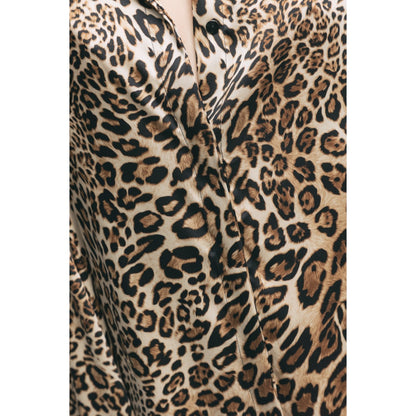 Vestito Corto Donna Gaelle Maculato Chemisier Corto In Twill Con Flag Logo GBDP16570