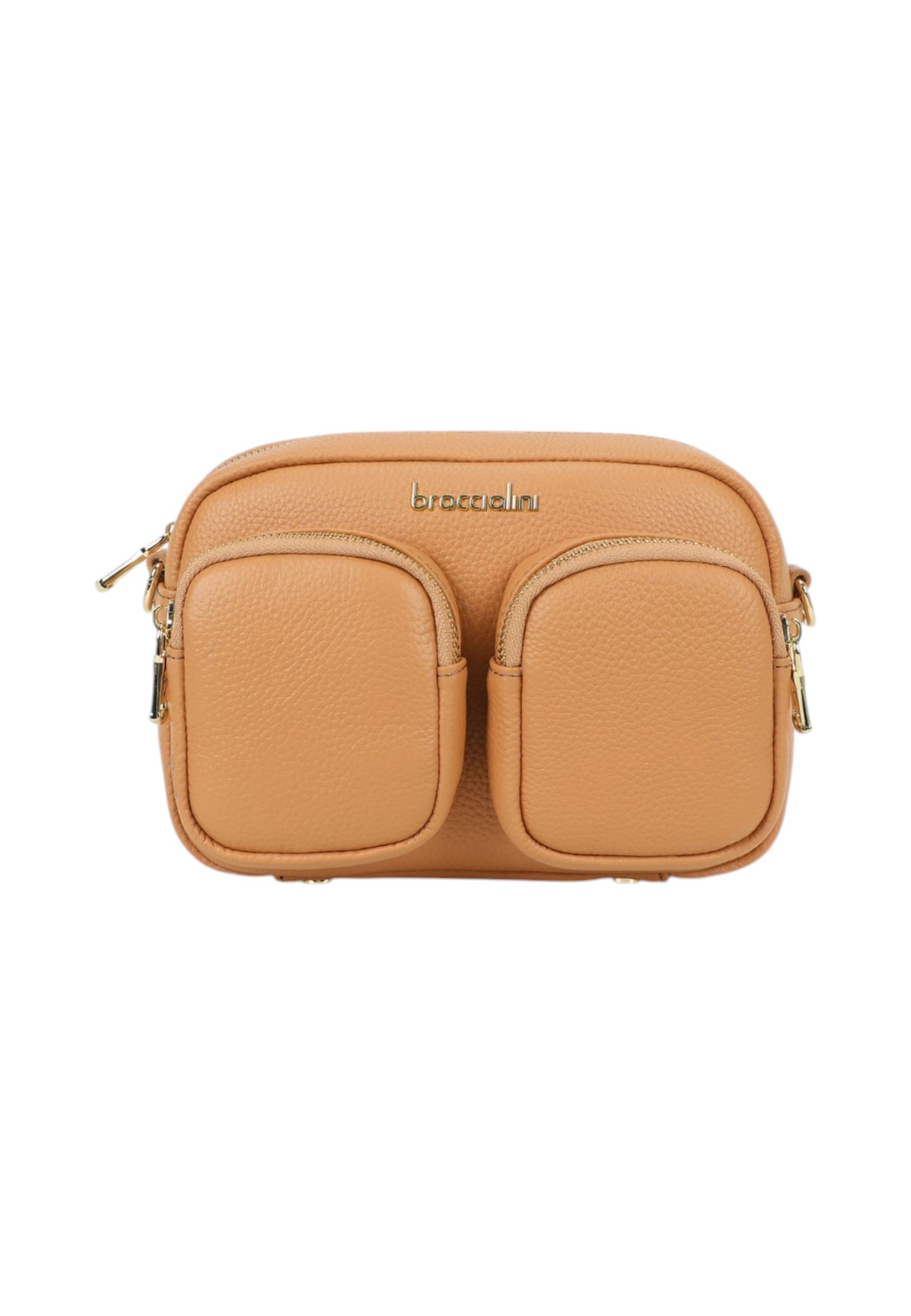 Borsa A Tracolla Donna Braccialini In Pelle Con Doppio Tascino Frontale Dolly B19100PP