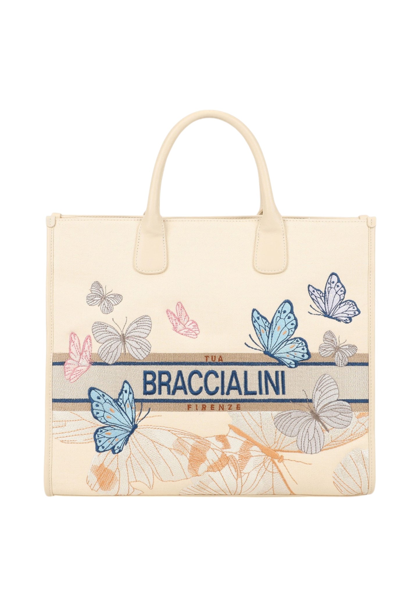Borsa A Mano Donna Braccialini In Tessuto Con Ricami Esclusivi Jacquard B19060TY