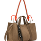 Borsa A Mano Donna Sun68 Midi Bag Velluto A Coste, Manici Doppi, Tracolla Rimovibile, Charm Logato Corduroy Y46222