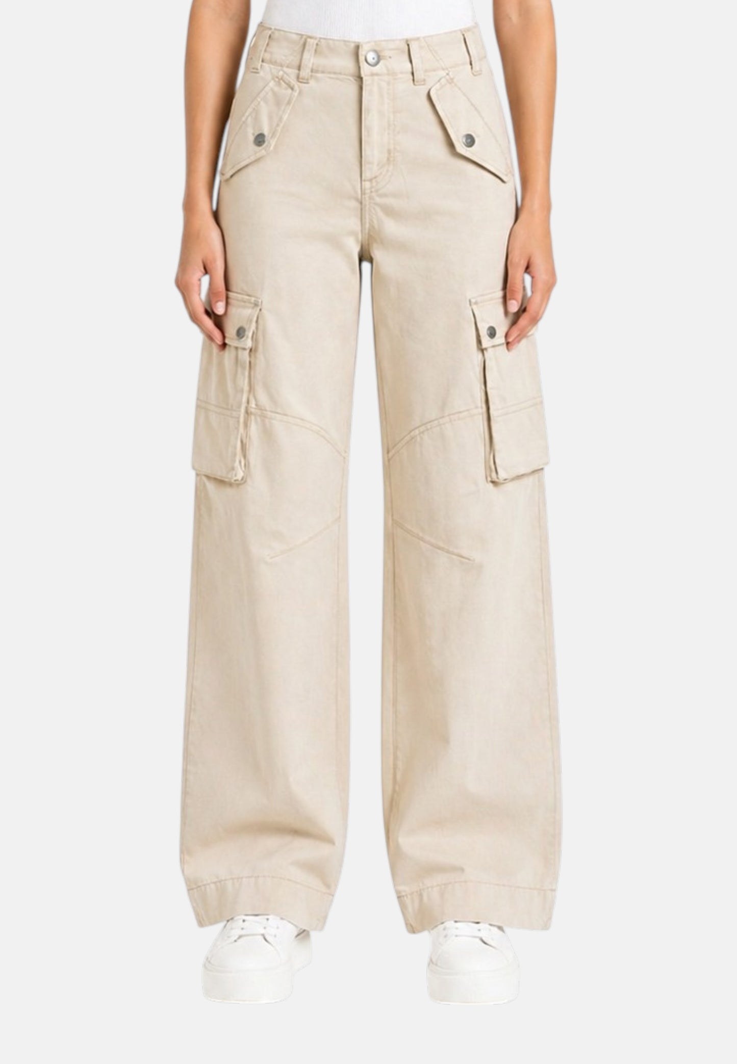 Pantaloni Cargo Donna Guess  Baggy W6GB16W1888