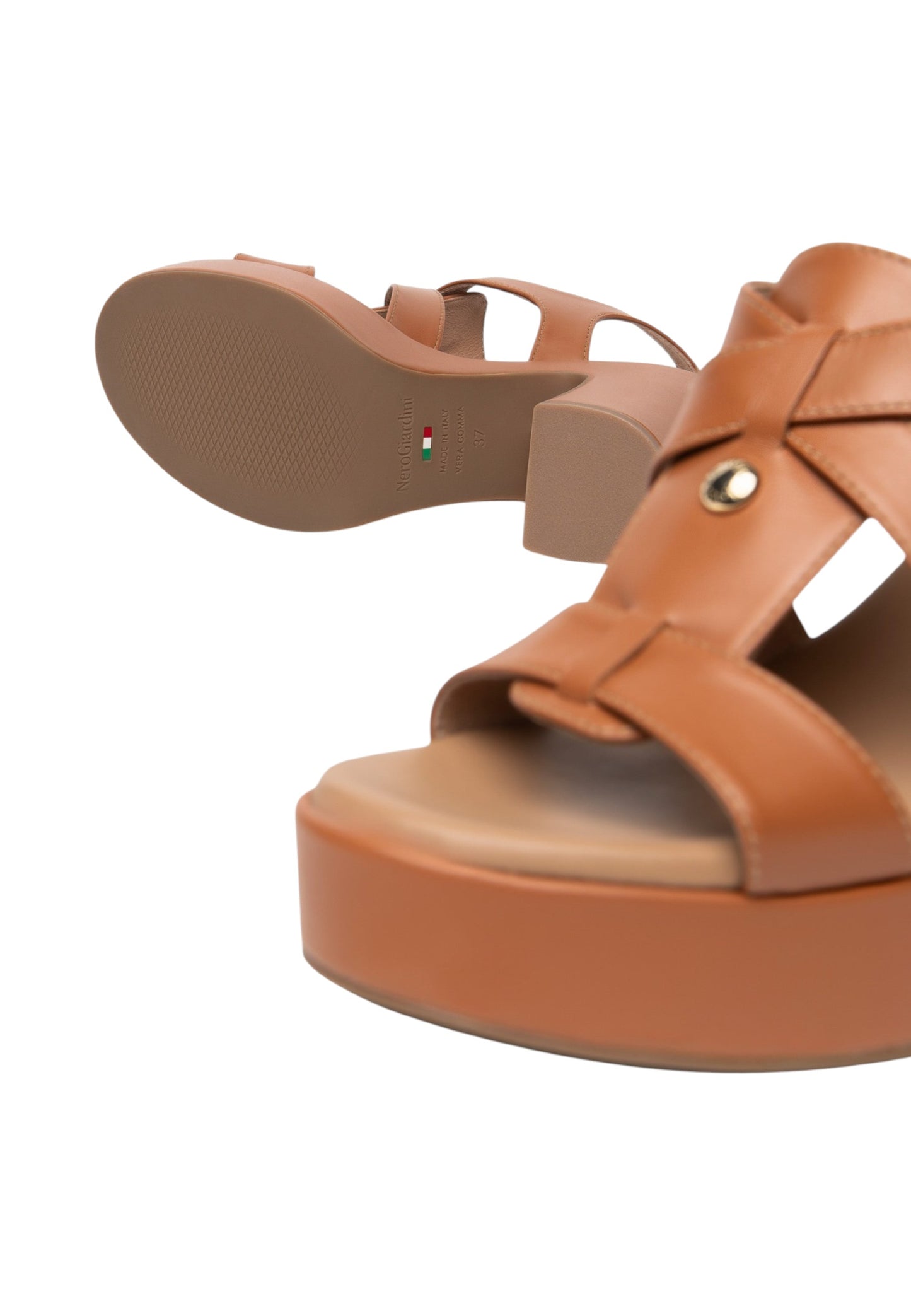 Sandali Con Tacco Donna Nero Giardini In Pelle Con Fasce Incrociate  E616092D
