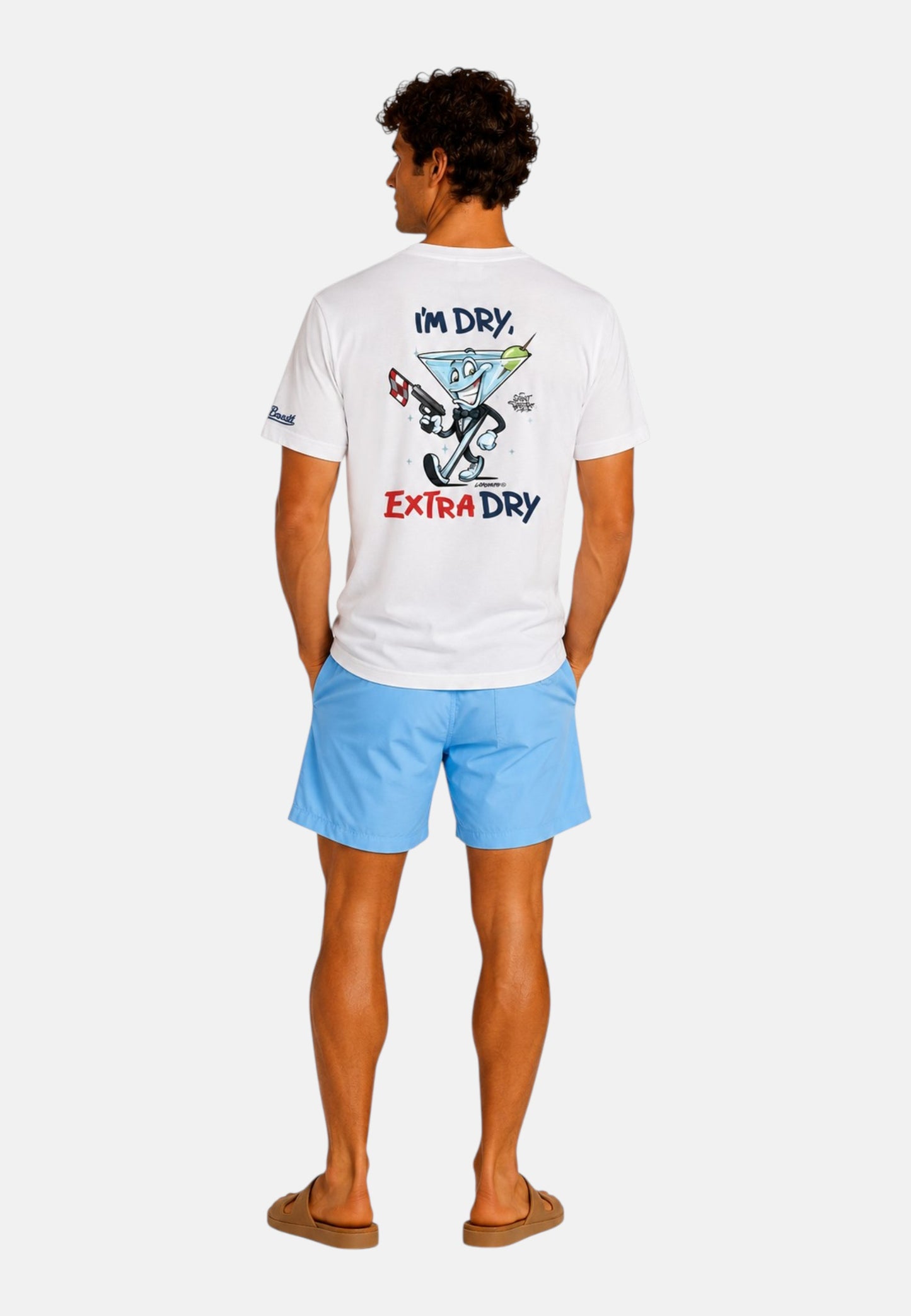 T-Shirt Manica Corta Uomo Mc2 Saint Barth Stampa/Ricamo Fronte E Retro Cpt Dry Cocktail Portland PRL0002