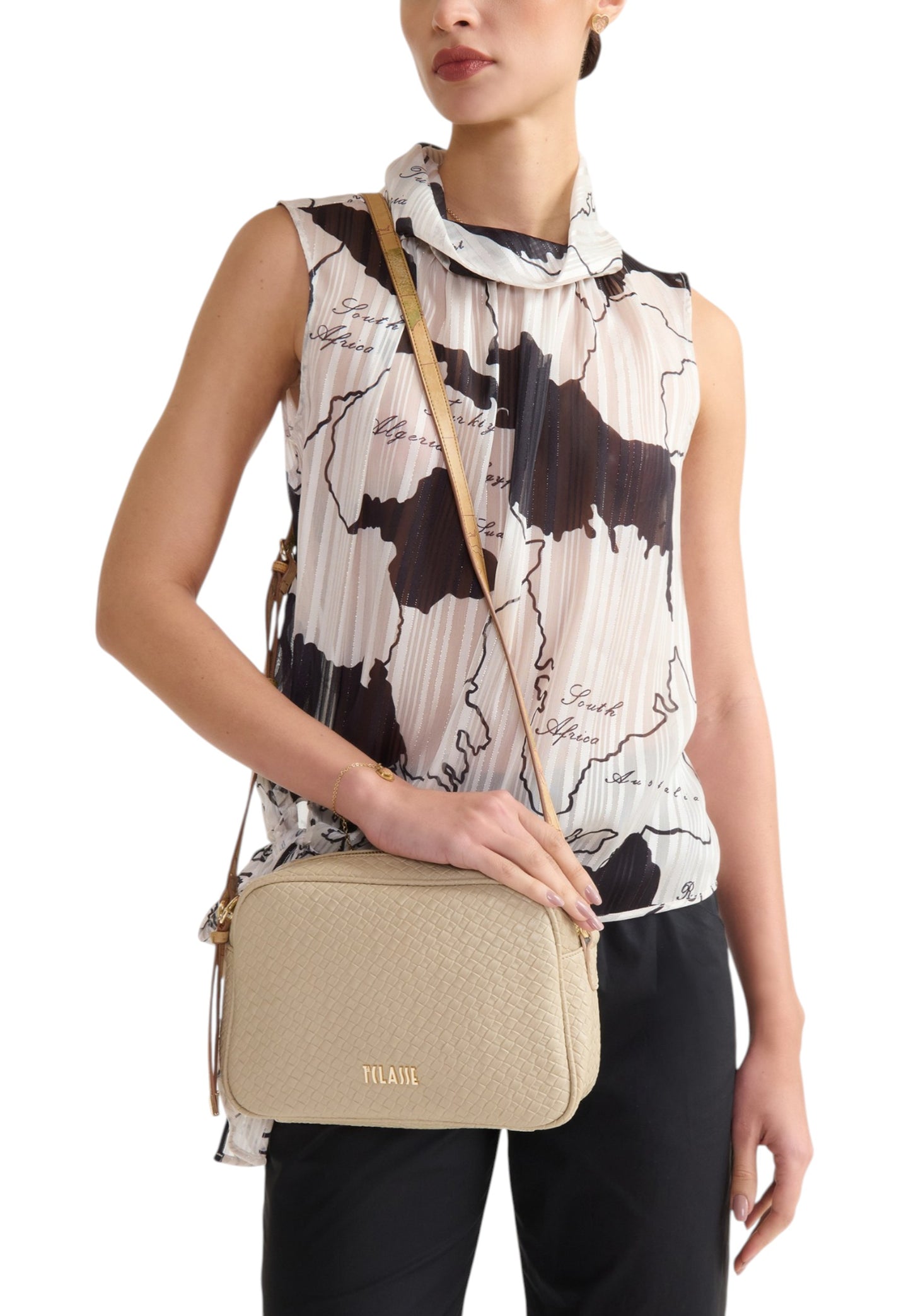 Borsa A Tracolla Donna Alviero Martini Reporter Shoulder Bag Golden Dune 26EL4LE435212