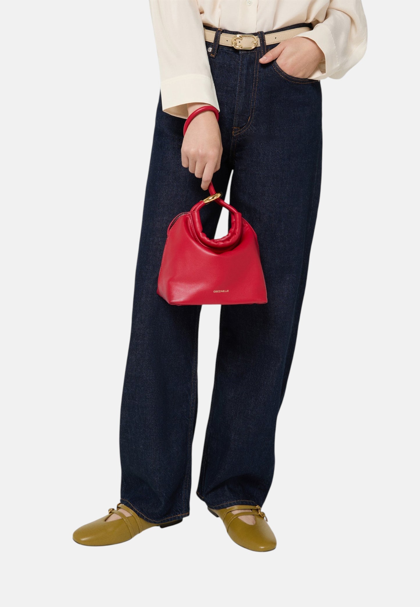 Borsa A Mano Donna Coccinelle In Pelle Liscia Coccinelle Finn Pouch Small E1UAA580101