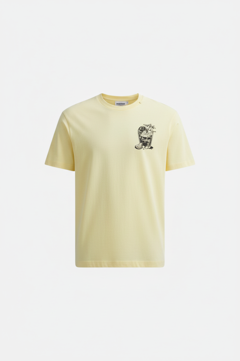 T-Shirt Manica Corta Uomo Replay In Jersey Con Stampa Cocktail  M3338 .000.2660