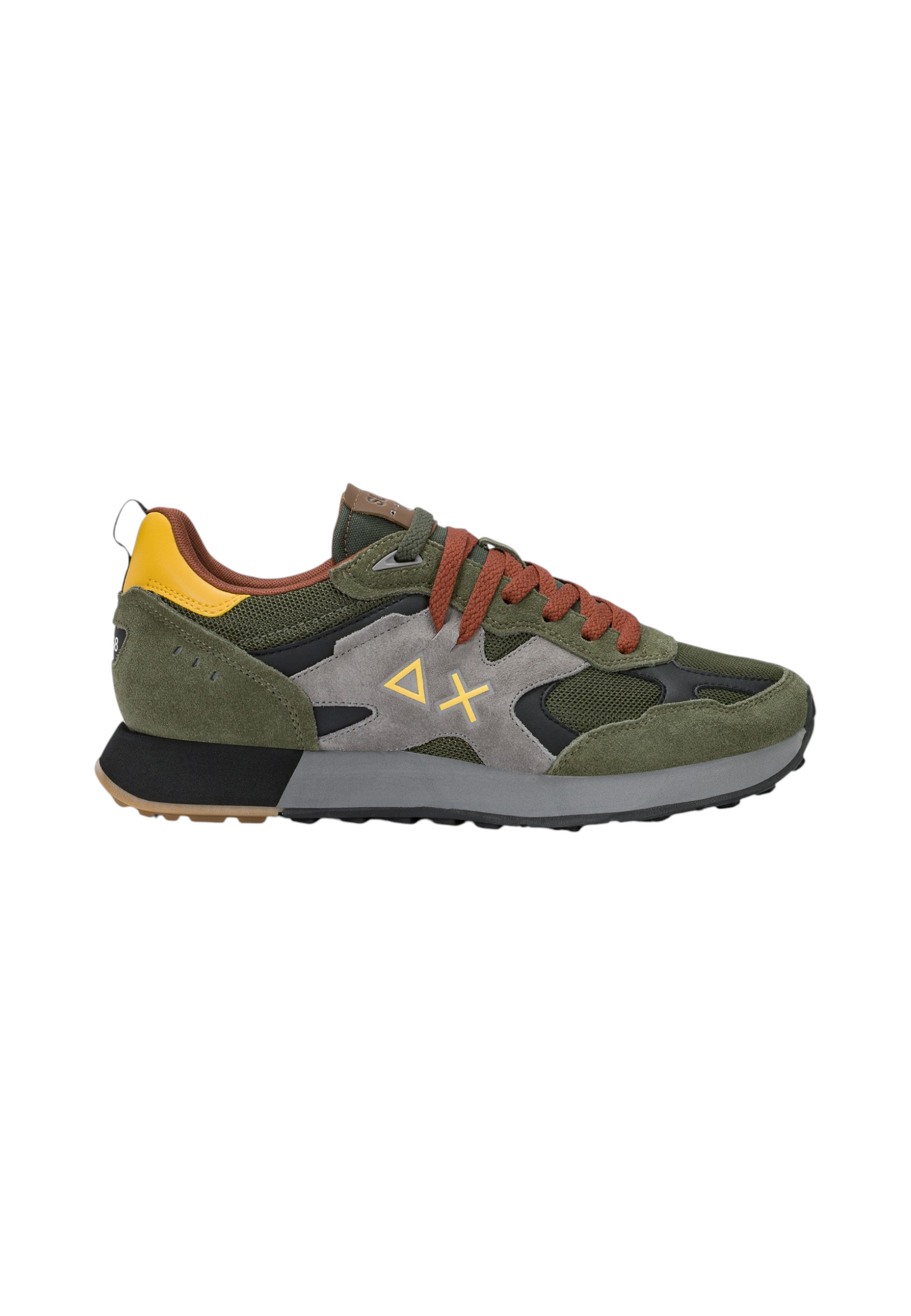 Sneakers Basse Uomo Sun68 Stile Running, Nylon E Suede, Maxi Logo, Outdoor Jaki Outdoor Z46124