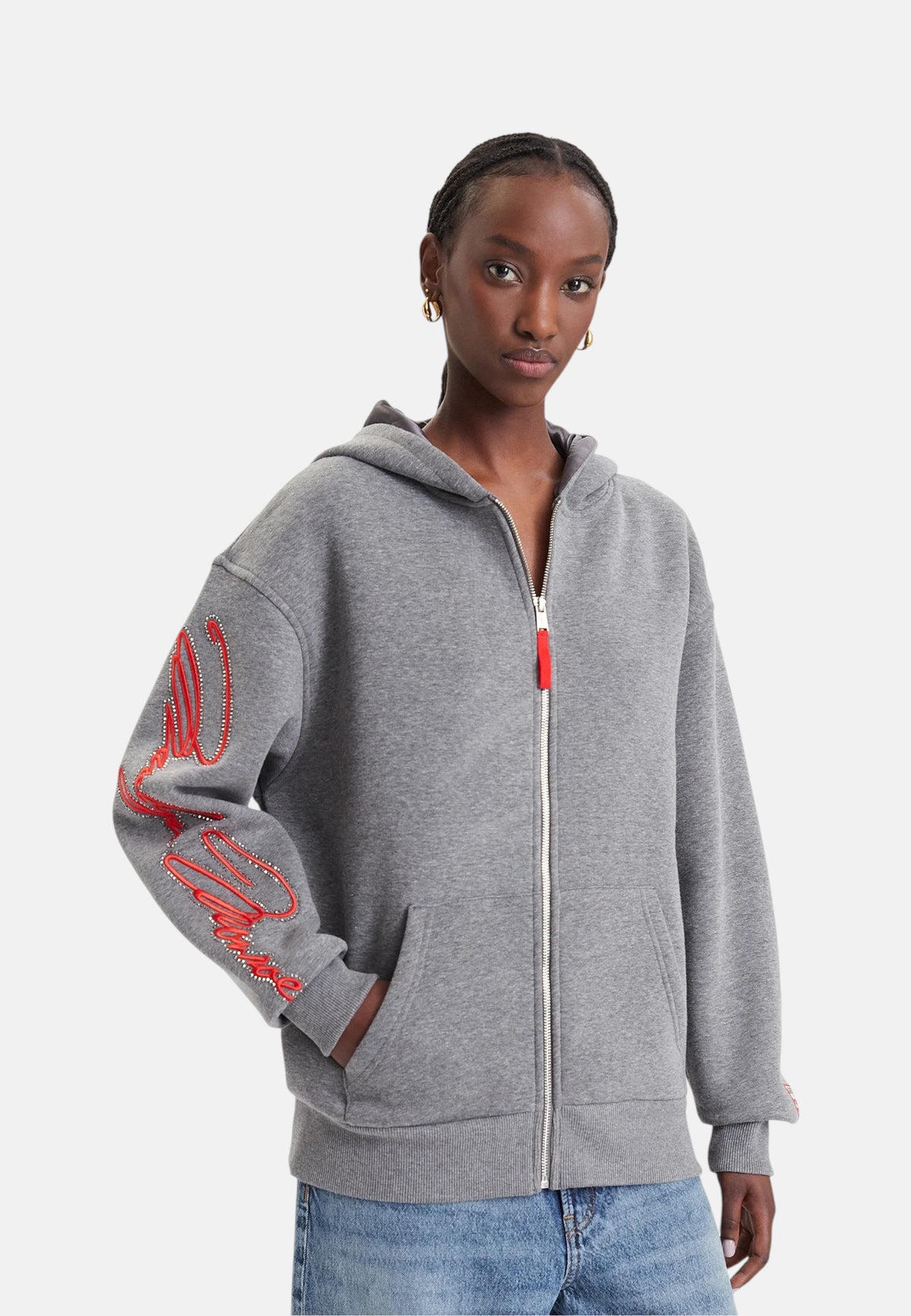 Felpa Con Zip Donna Guess  Marilyn W6BQ21K7947