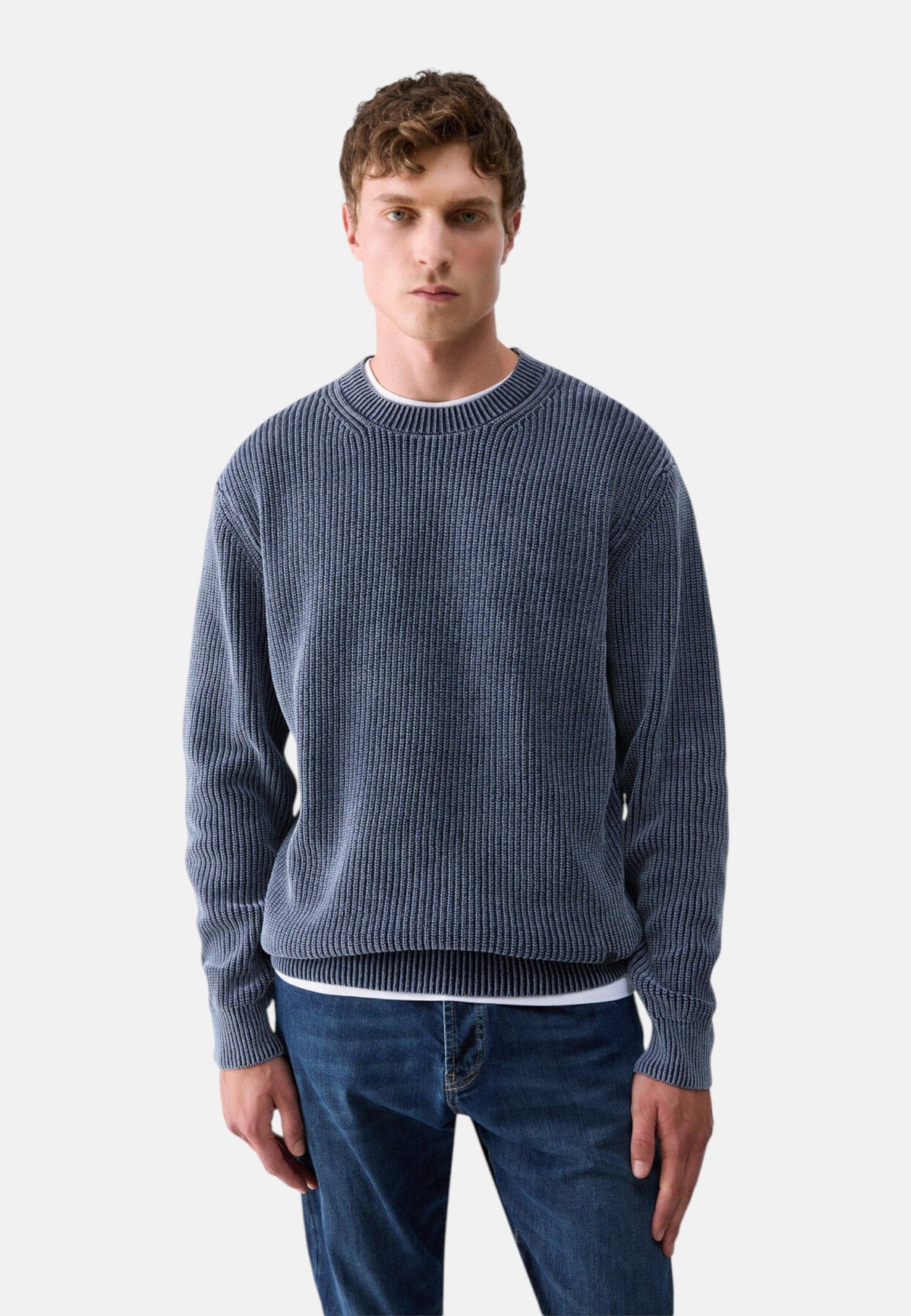 Maglione A Girocollo Uomo Liu Jo A Coste Inglesi  QF6267MAB25