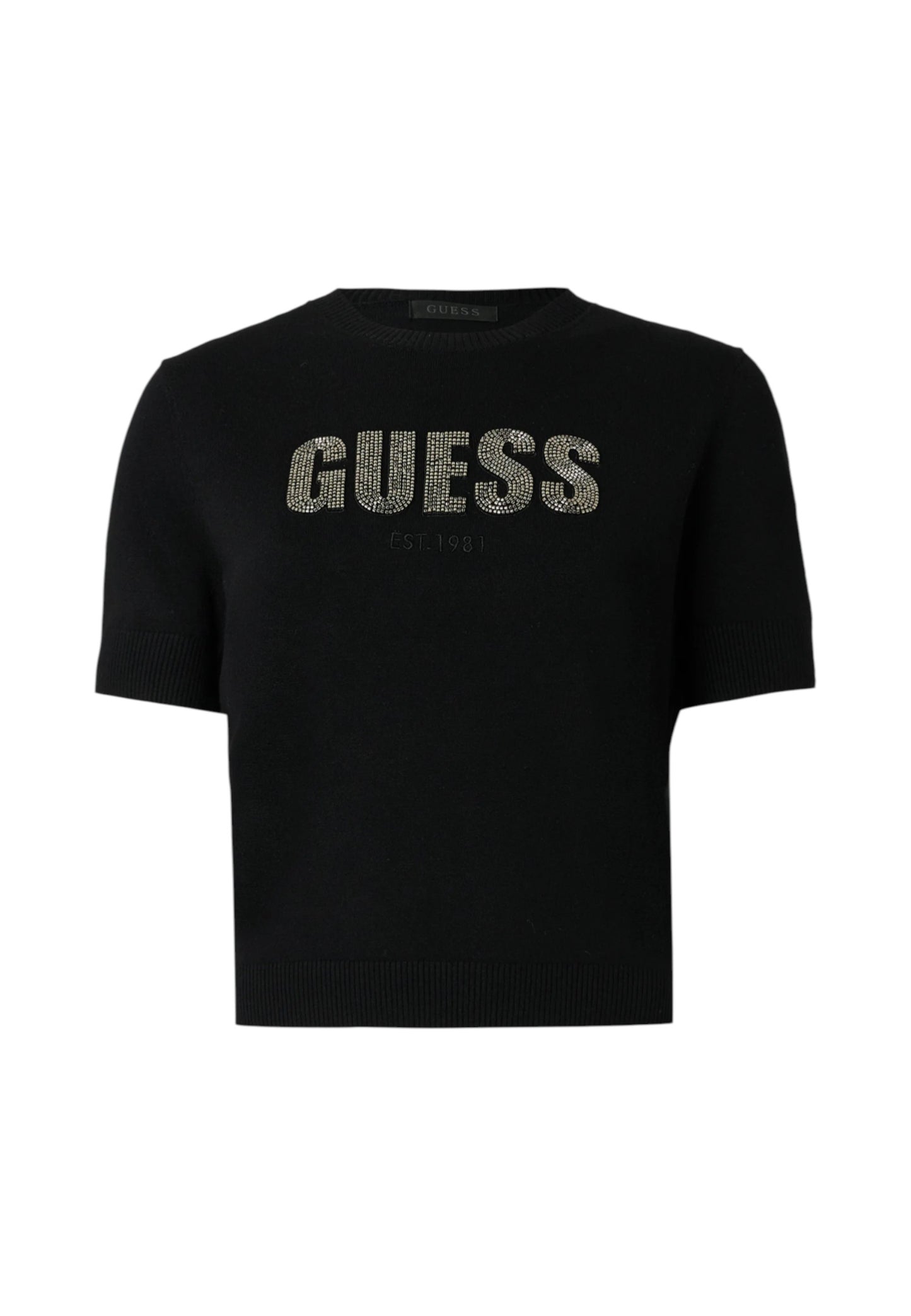 Maglia A Girocollo Donna Guess Manica Corta Norah Logo W6RR47Z2NQ2