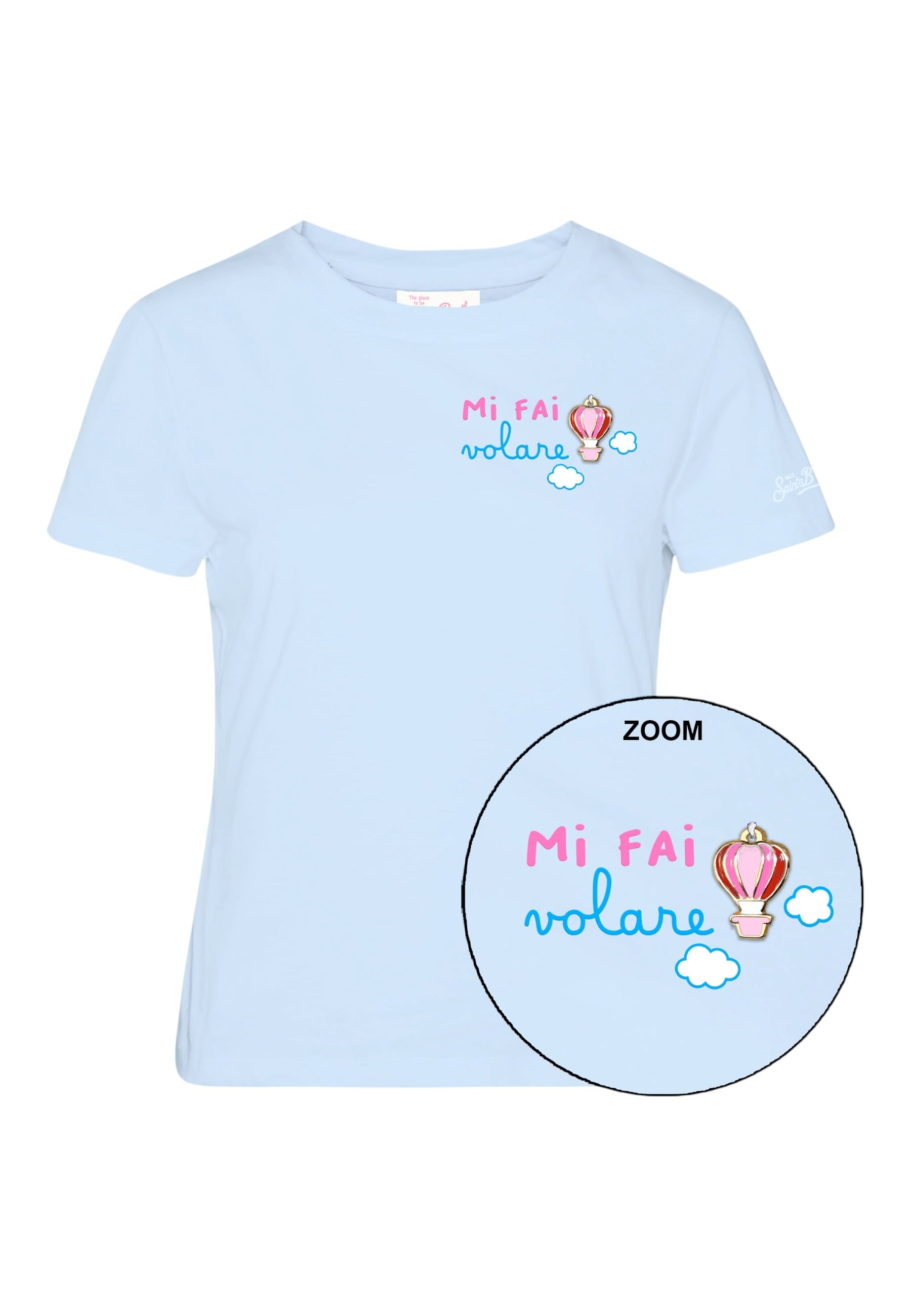 T-Shirt Manica Corta Donna Mc2 Saint Barth Mi Fai Volare Charm Emb Emilie EMI0001