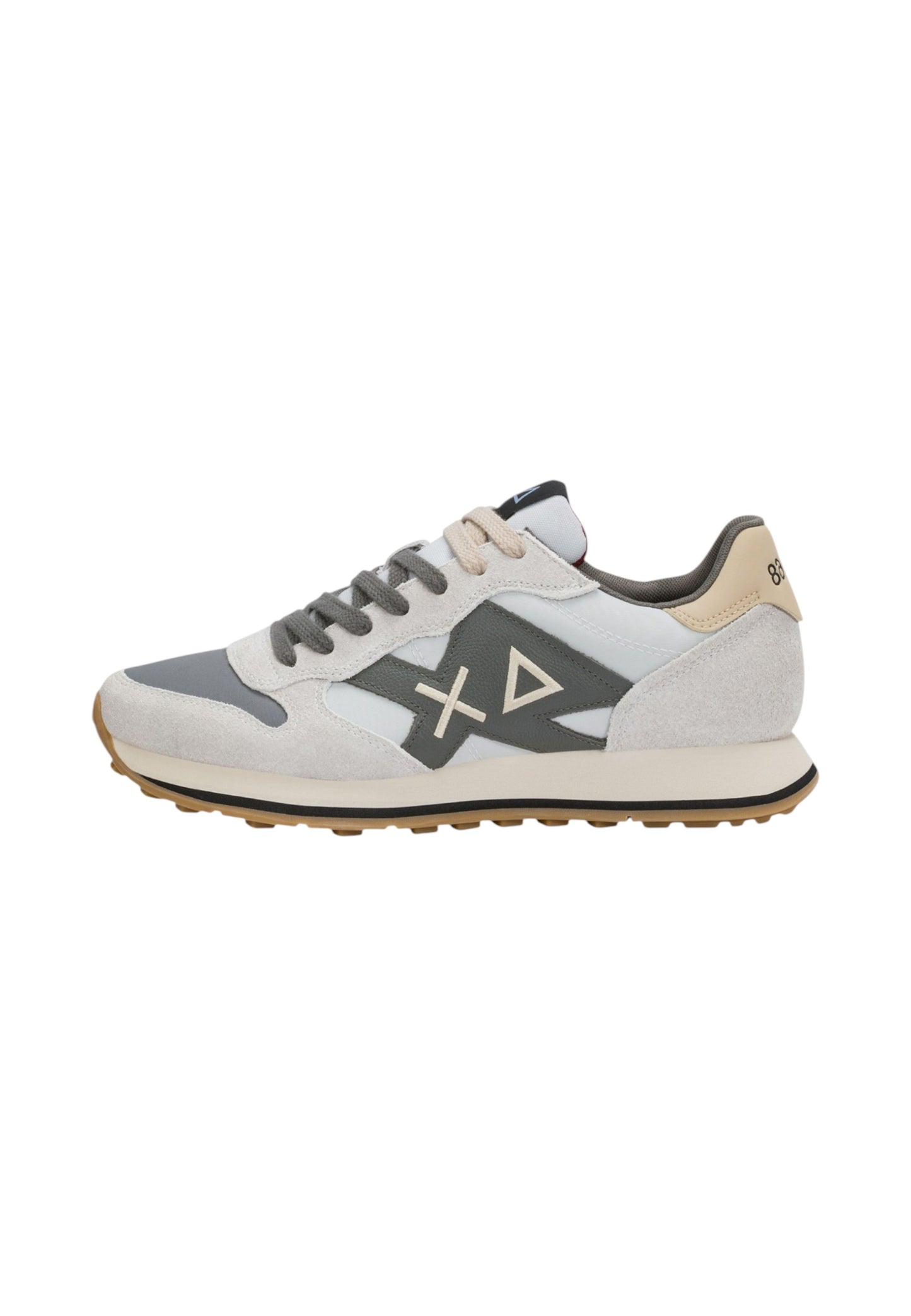 Sneakers Basse Uomo Sun68 Stile Running, Nylon E Suede, Maxi Logo, Bicolor Jaki 2.0 Bicolor Z46122
