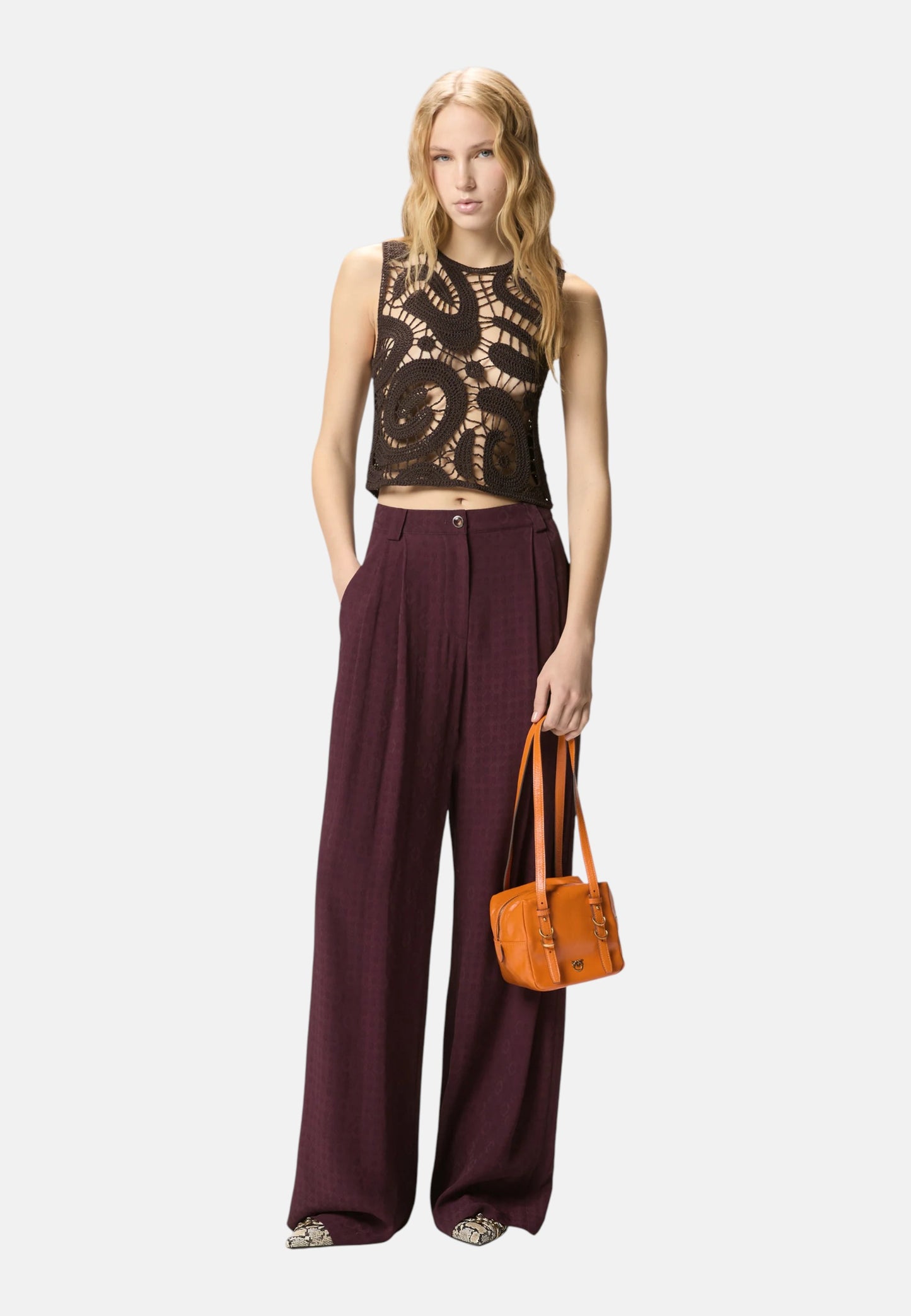 Top  Donna Pinko Crochet Geometric Eruzione 106438A354