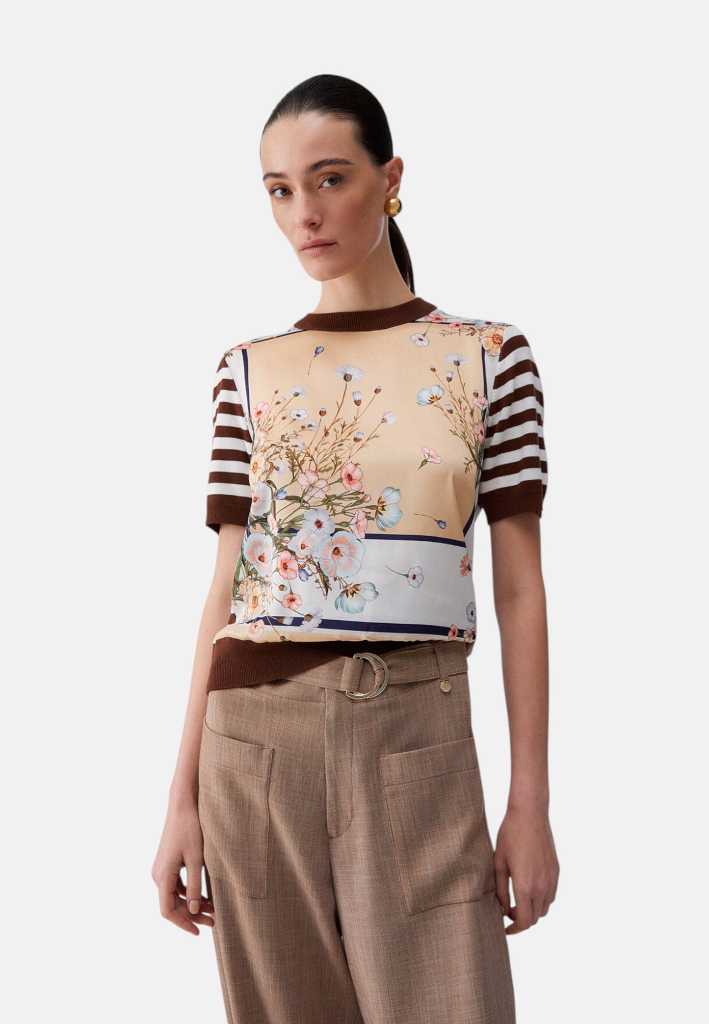 Top  Donna Liu Jo Con Inserti In Twill Eco Line WA6386MS49I