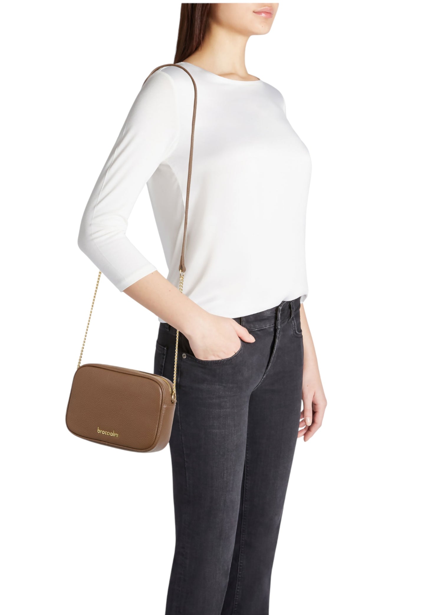 Borsa A Tracolla Donna Braccialini Mini Bag Jinny Leather B18480PP