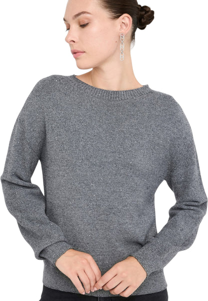 Maglione A Girocollo Donna Liu Jo Con Micro Paillettes  MF5483MA27R