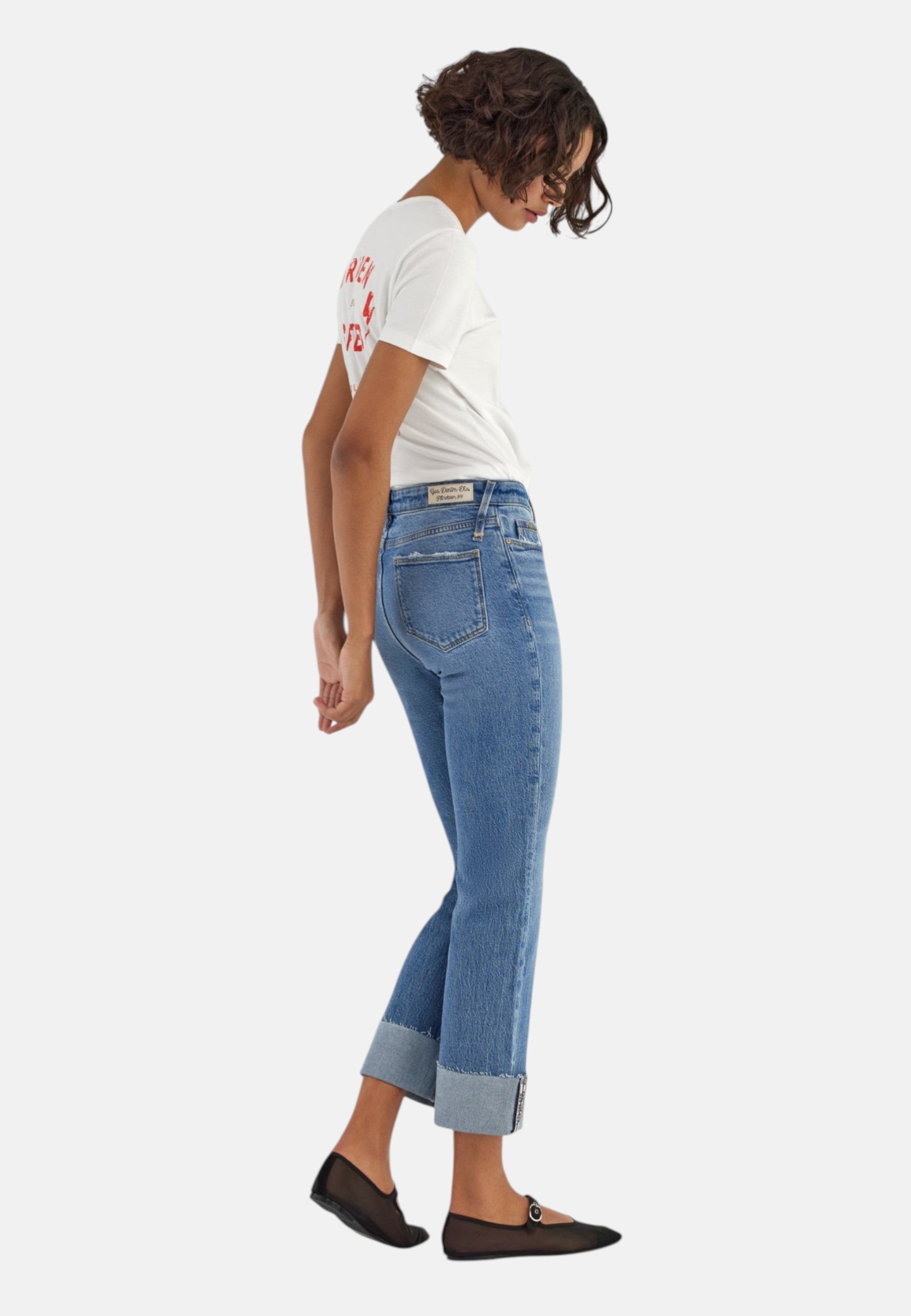 Jeans Skinny Fit Donna Gas Stone Wash Medium Star Crop Flare Tu 355058031460