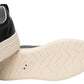 Sneakers Basse Donna Nero Giardini Tomaia in pelle, chiusura con lacci, pompon decorativo, suola platform oversize, Made in Italy  I617440D