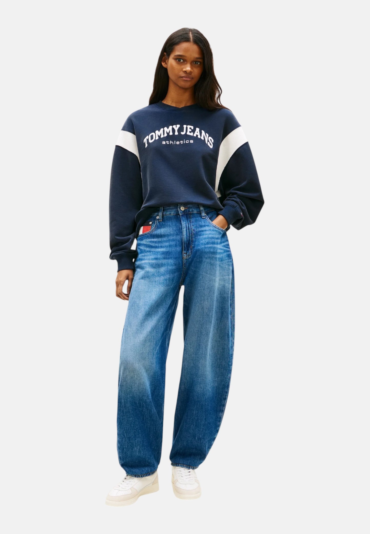 Jeans Tapered Fit Donna Tommy Jeans  Jeanie Balloon Rwb DW0DW22991