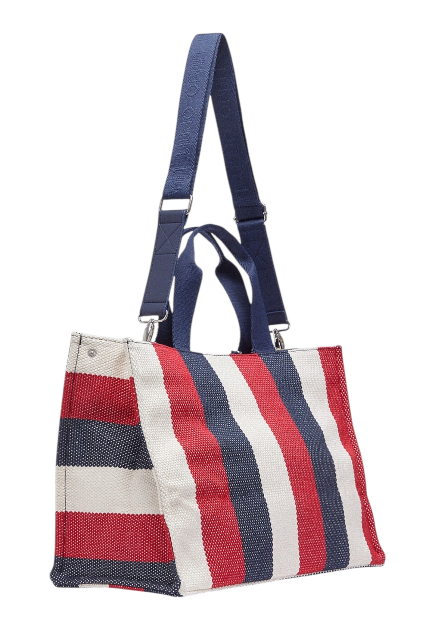 Borsa A Mano Donna Liu Jo Large Striped Canvas Tote Bag  2A6026T2176