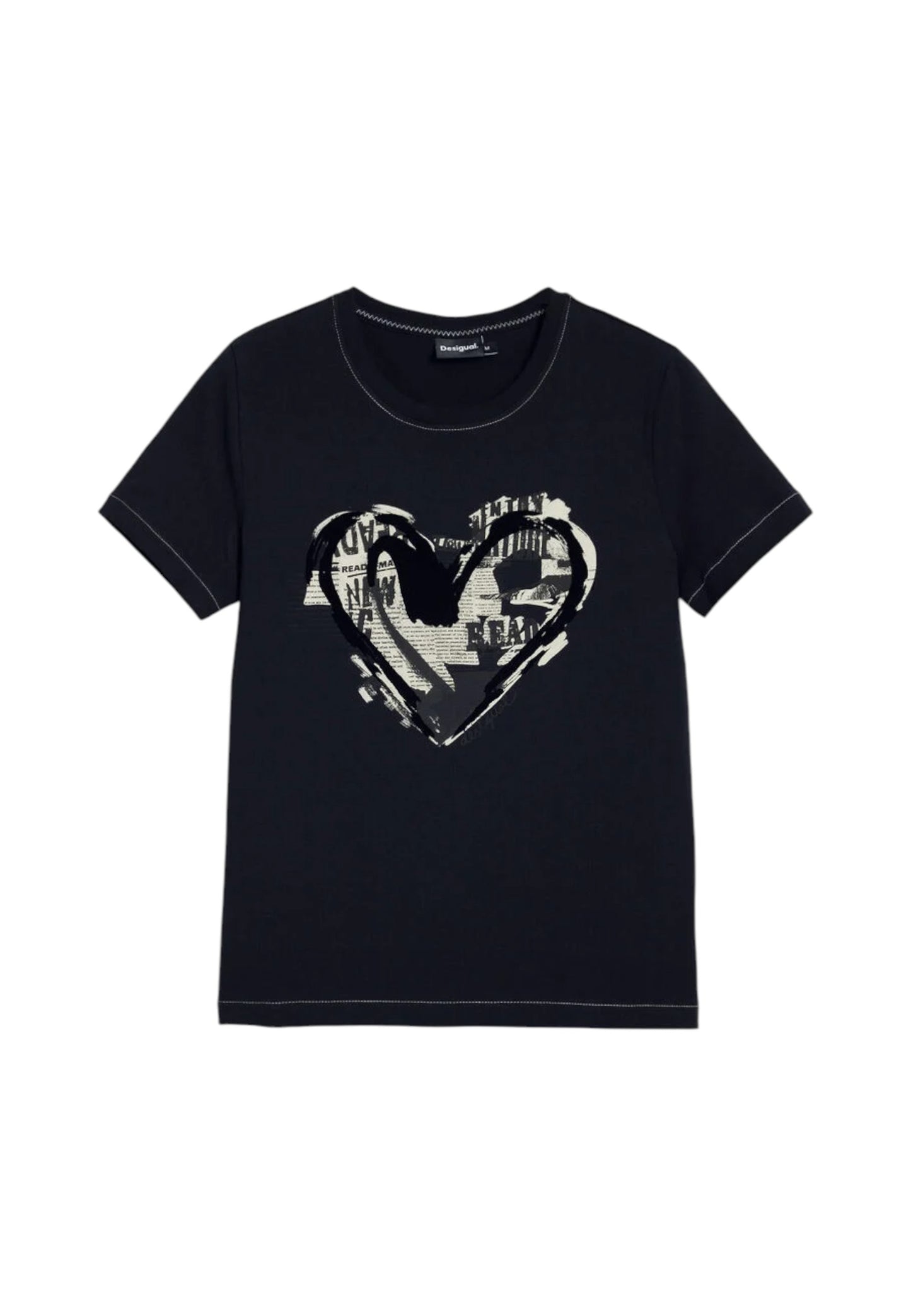 T-Shirt  Donna Desigual  Ts Letter Core 25WWTK04