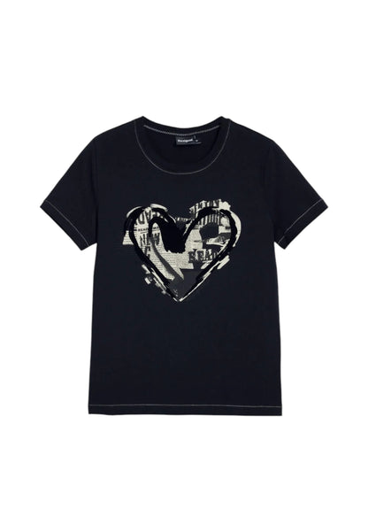 T-Shirt  Donna Desigual  Ts Letter Core 25WWTK04