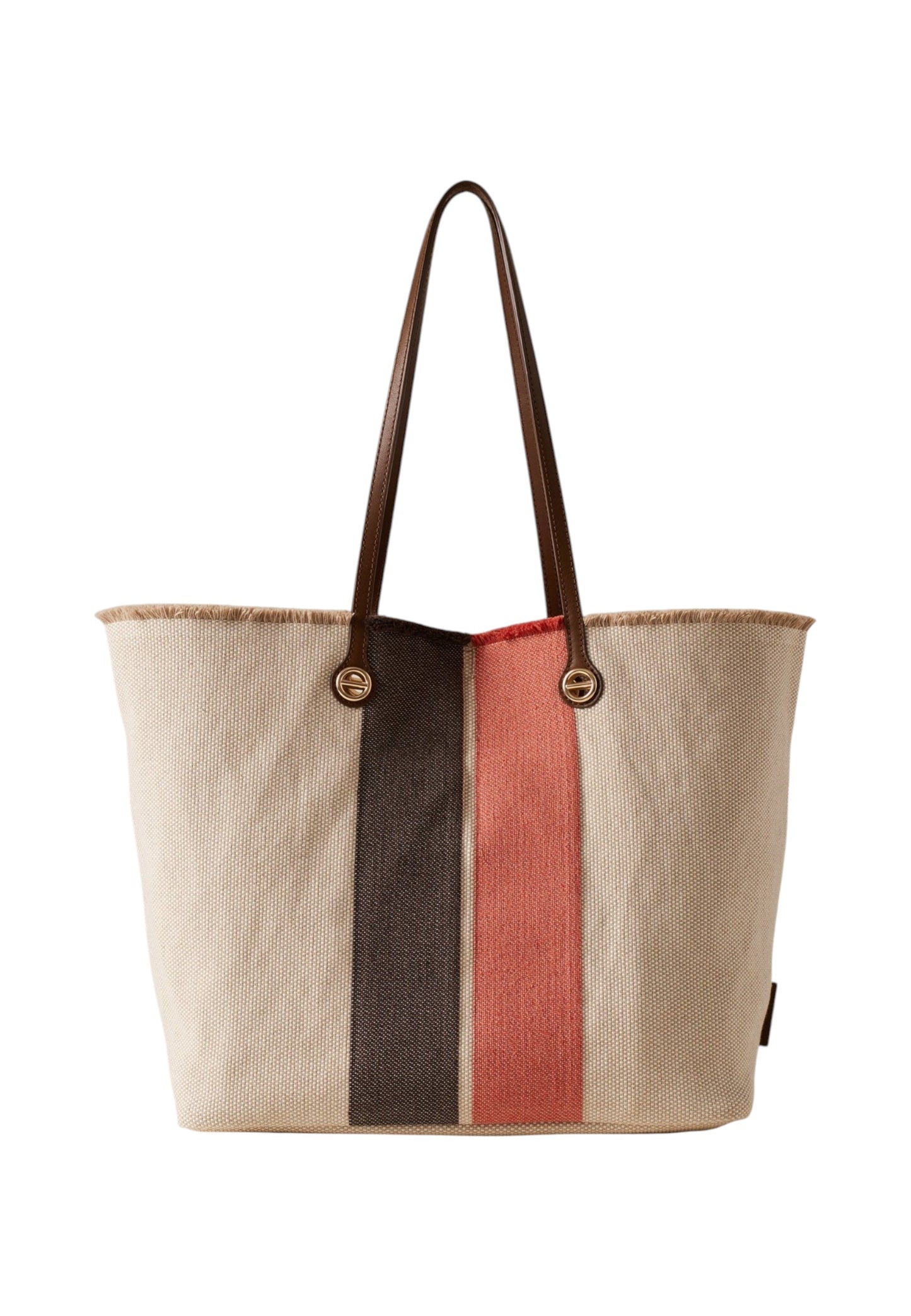 Borsa A Spalla Donna Borbonese Shopping Large in Tessuto Jacquard Flight 910104000378