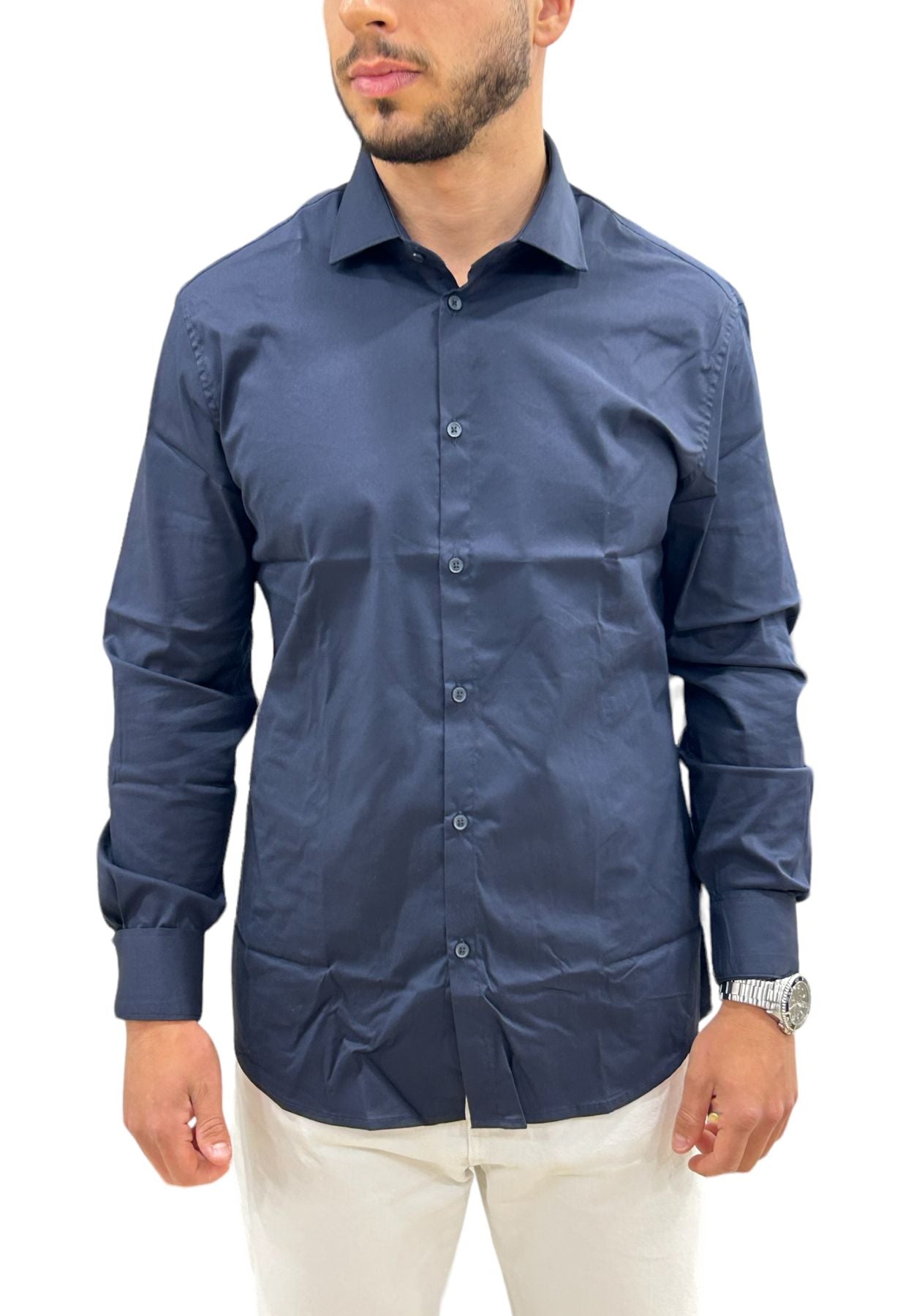 Camicia Manica lunga Uomo Gaudi Collo Francese Slim  321GU45003
