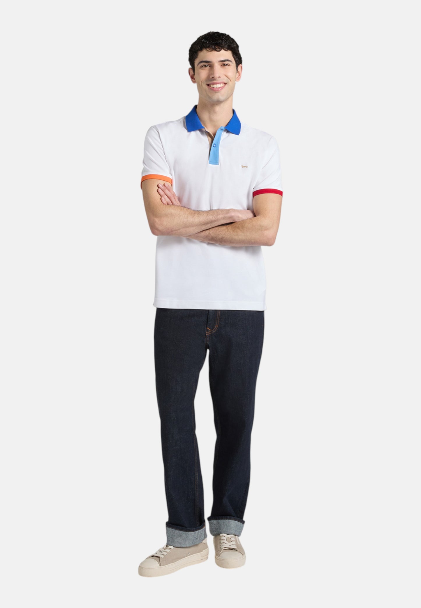 Polo Manica Corta Uomo Harmont & Blaine Con Collo E Orli A Contrasto  LRQ417020862