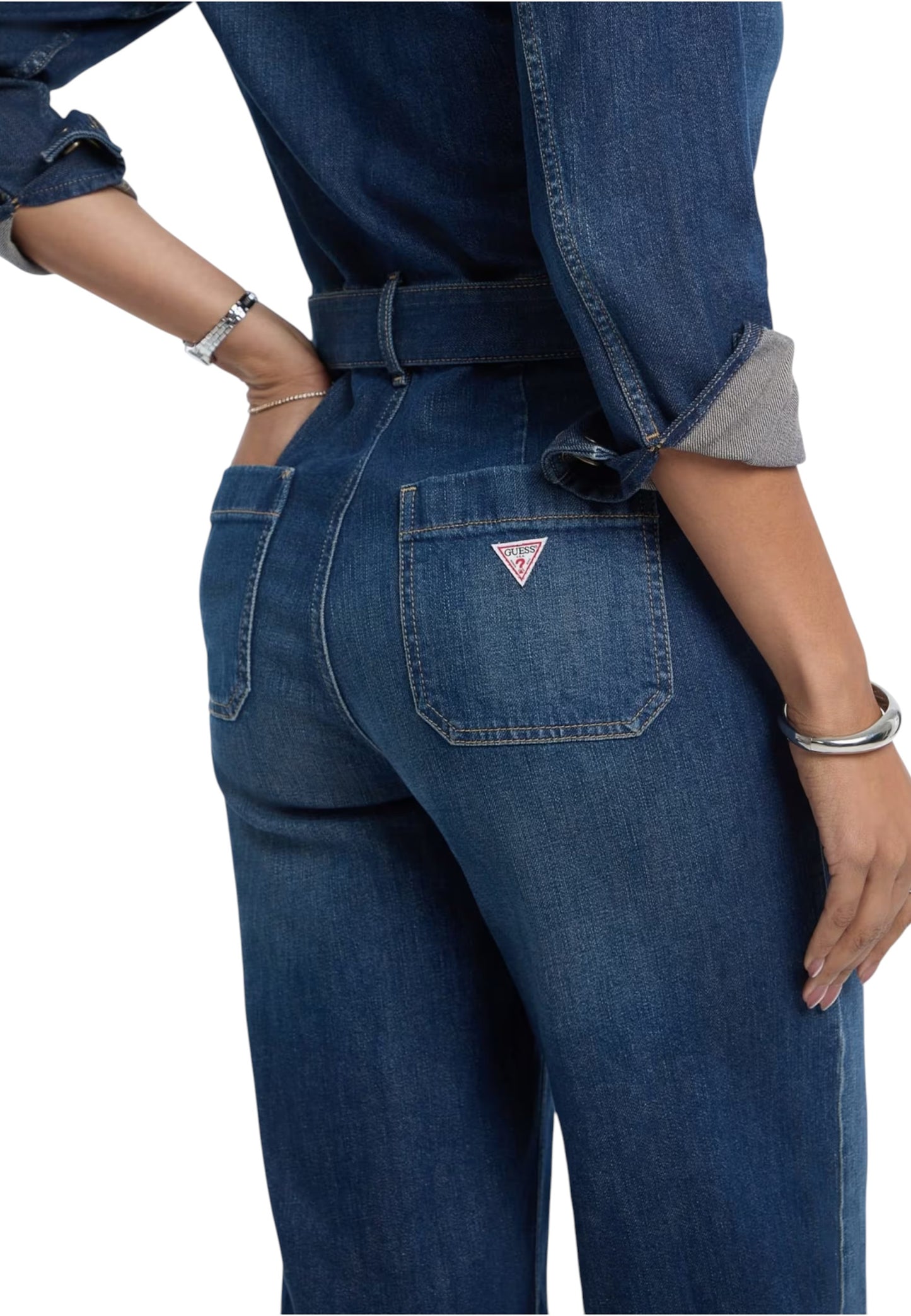 Pantaloni Salopette Donna Guess In Denim Gj Coverall W5BD97D0026