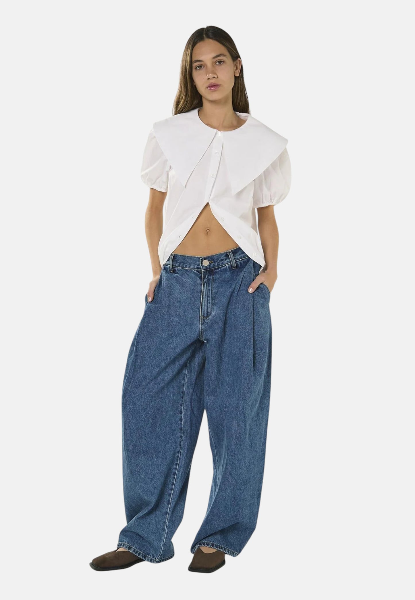 Jeans Wide Leg Donna Glamorous   5537