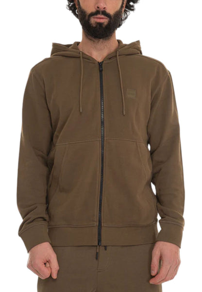 Felpa Con Zip Uomo Boss Con Cappuccio Zetalky 50508578