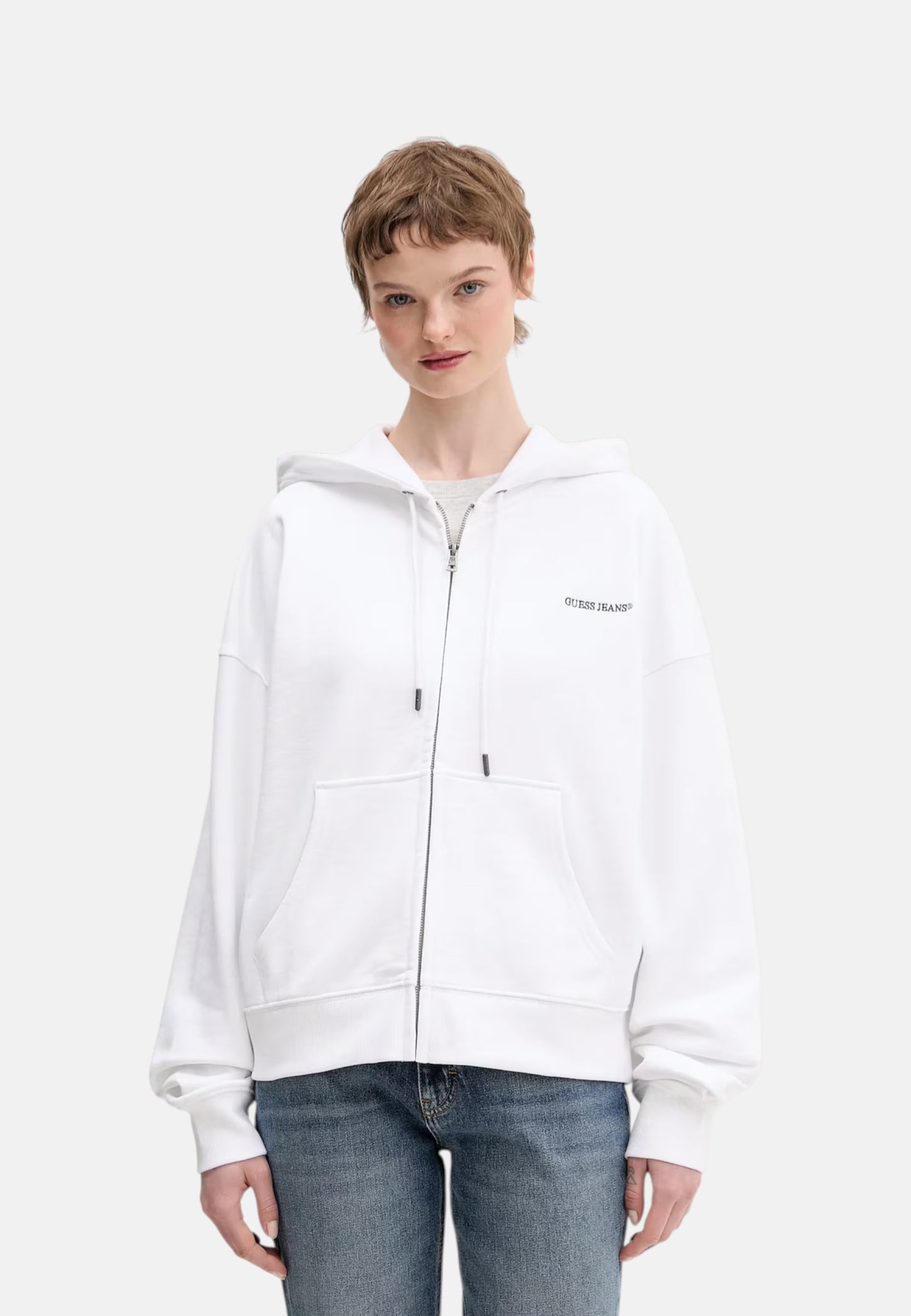Felpa Con Zip Donna Guess Con Cappuccio Gj Os Embro W6RQ32K68I4