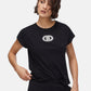T-Shirt Manica Corta Donna Liu Jo Logo Strass Eco Line TA6164JS870