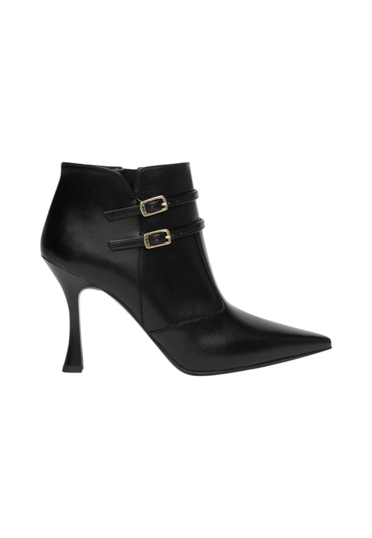 Stivaletti Tronchetti Donna Nero Giardini Tacco a Rocchetto 9,5 cm  I514492DE