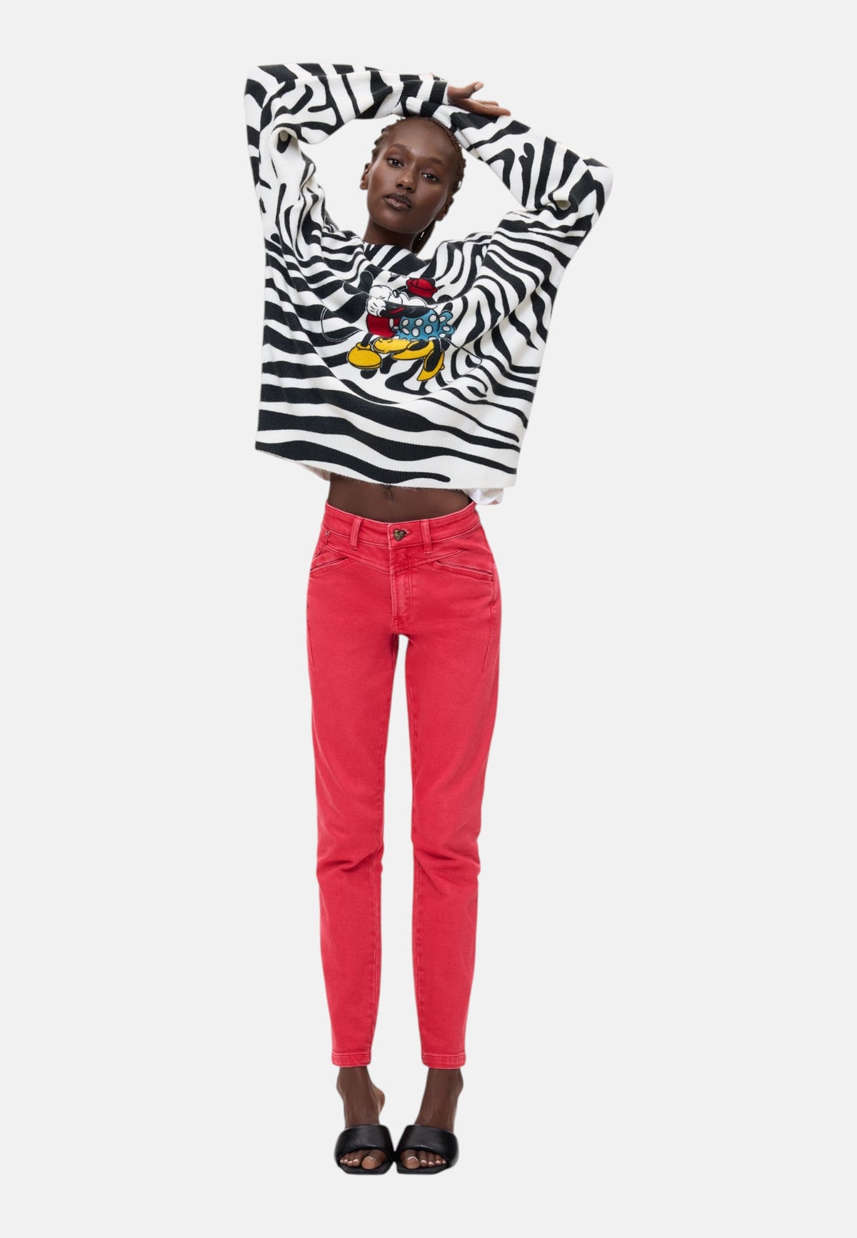 Maglione A Girocollo Donna Desigual Fit regular, Maglia grossa Hug Mickey 26WWJF48