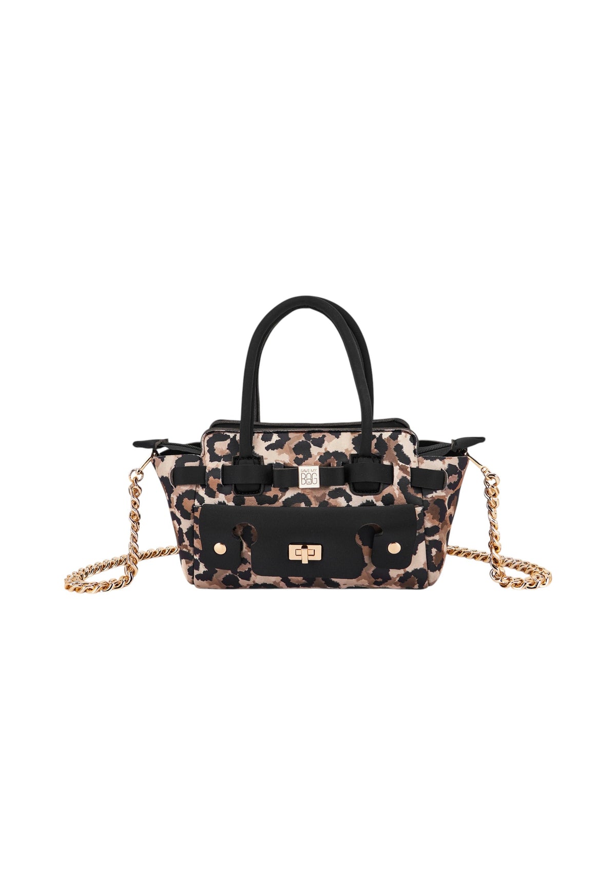 Borsa A Mano Donna Save My Bag Shopping bag piccola, Doppi manici, Chiusura con zip, Logo Save My Bag in metallo, Dimensioni: 25 x 9 x 16 Cm Clara S62-CLARA-S-LY