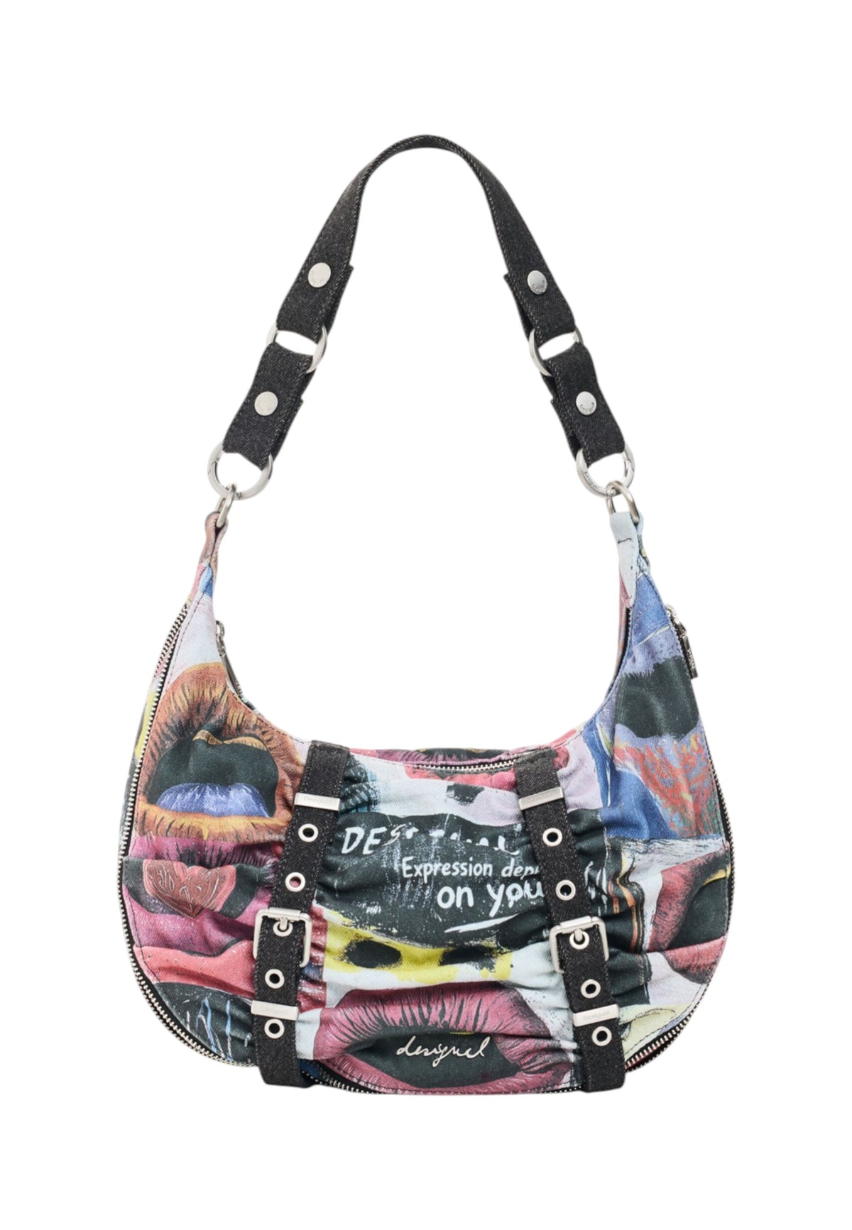 Borsa A Spalla Donna Desigual  Bag Graffiato Blue Calgary 3.0 26WAXA31