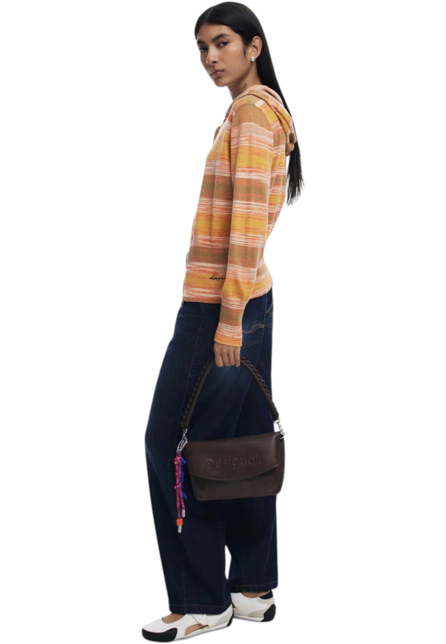 Borsa A Tracolla Donna Desigual  Half Logo Trokel Choco 25WAXP70