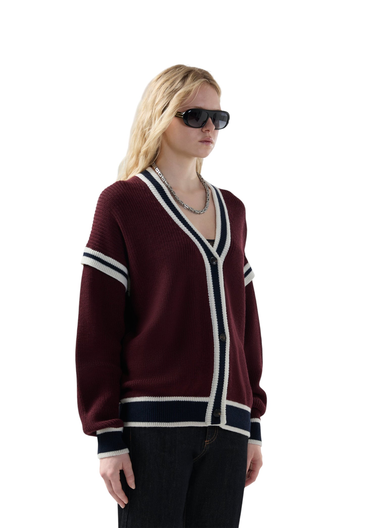 Cardigan  Uomo Gcds  Logo Lounge College B2EW1801KI3