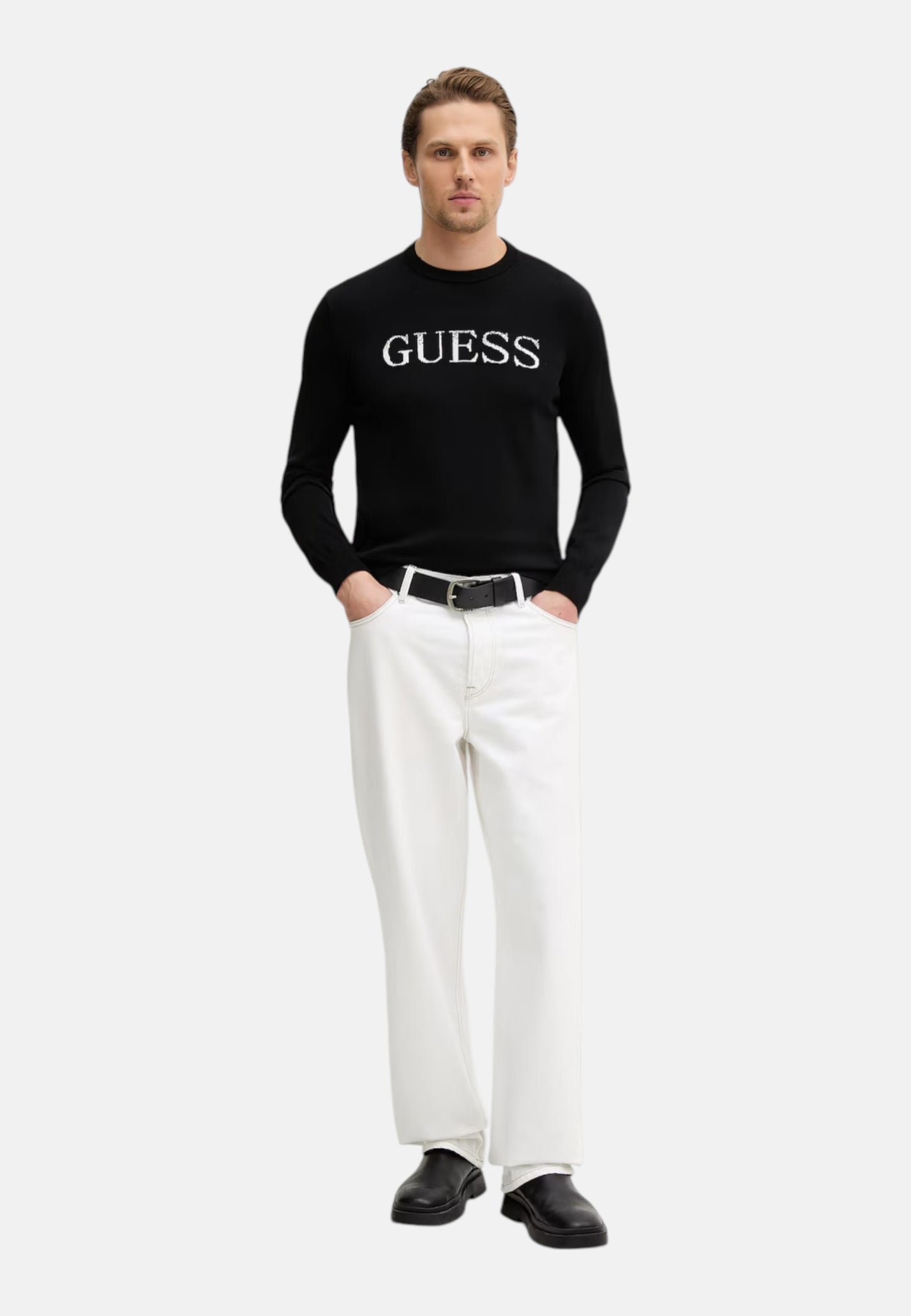Maglia A Girocollo Uomo Guess  Kane Shaded Logo M6RR19Z4451