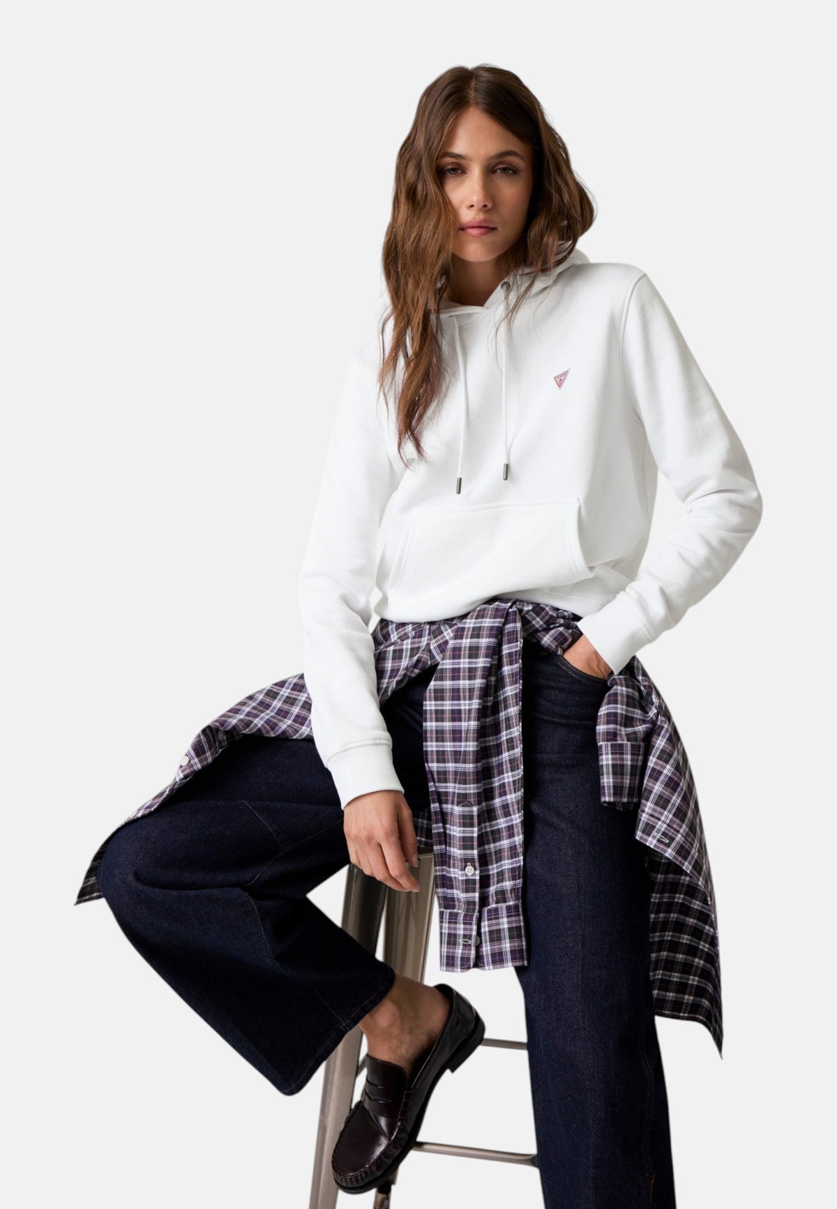 Felpa Con Cappuccio Donna Guess Vestibilit� regular Gj W4YQ04KC811