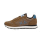 Sneakers Basse Uomo Sun68 Stile Running, Logo Ricamato, Nylon E Suede Tom Solid Z46101